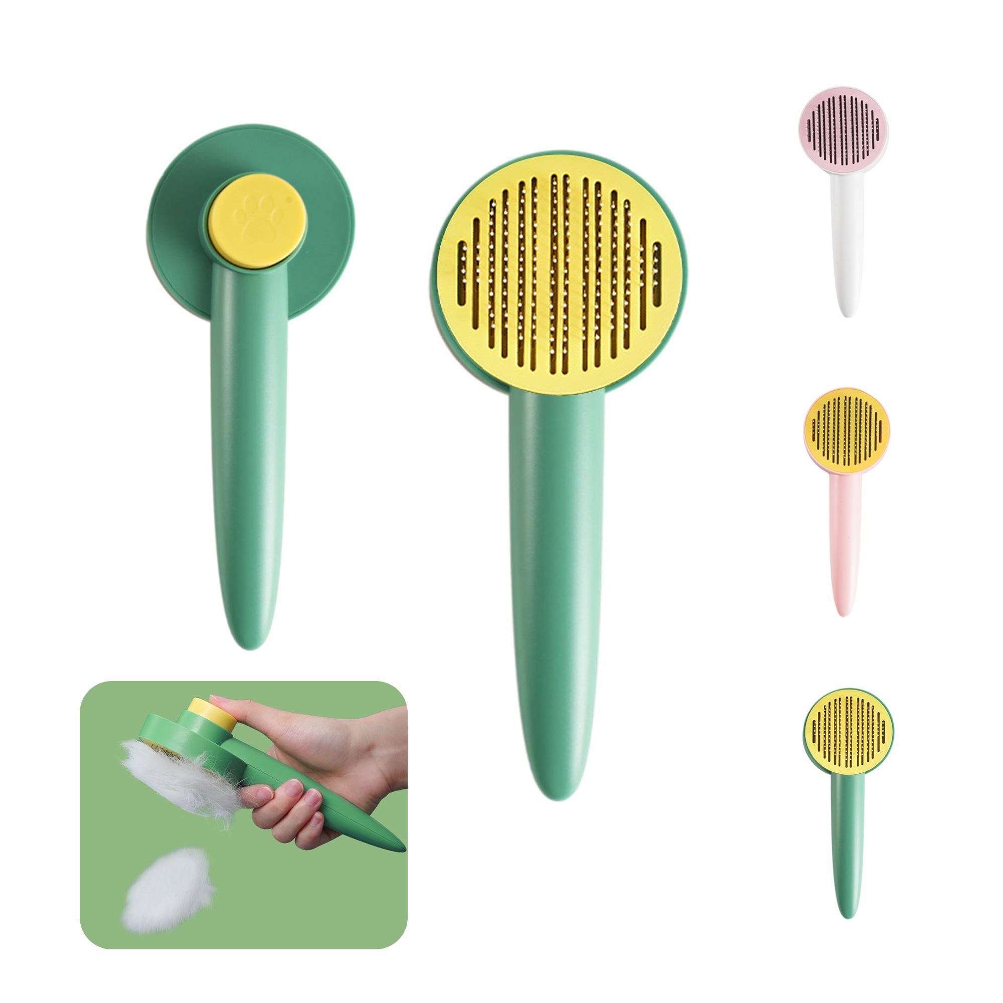 Pet Grooming Brush Self Cleaning