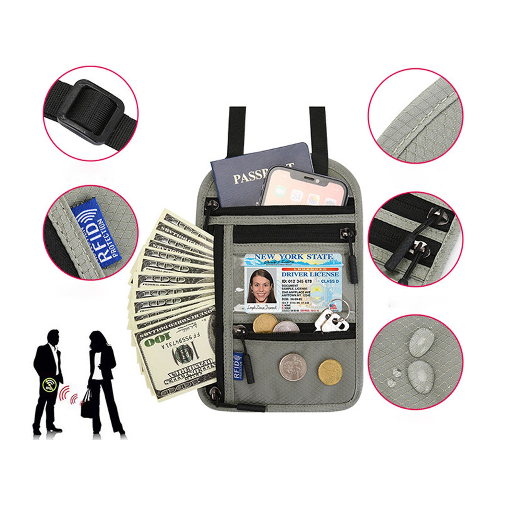 Travel Pouch Neck Wallet