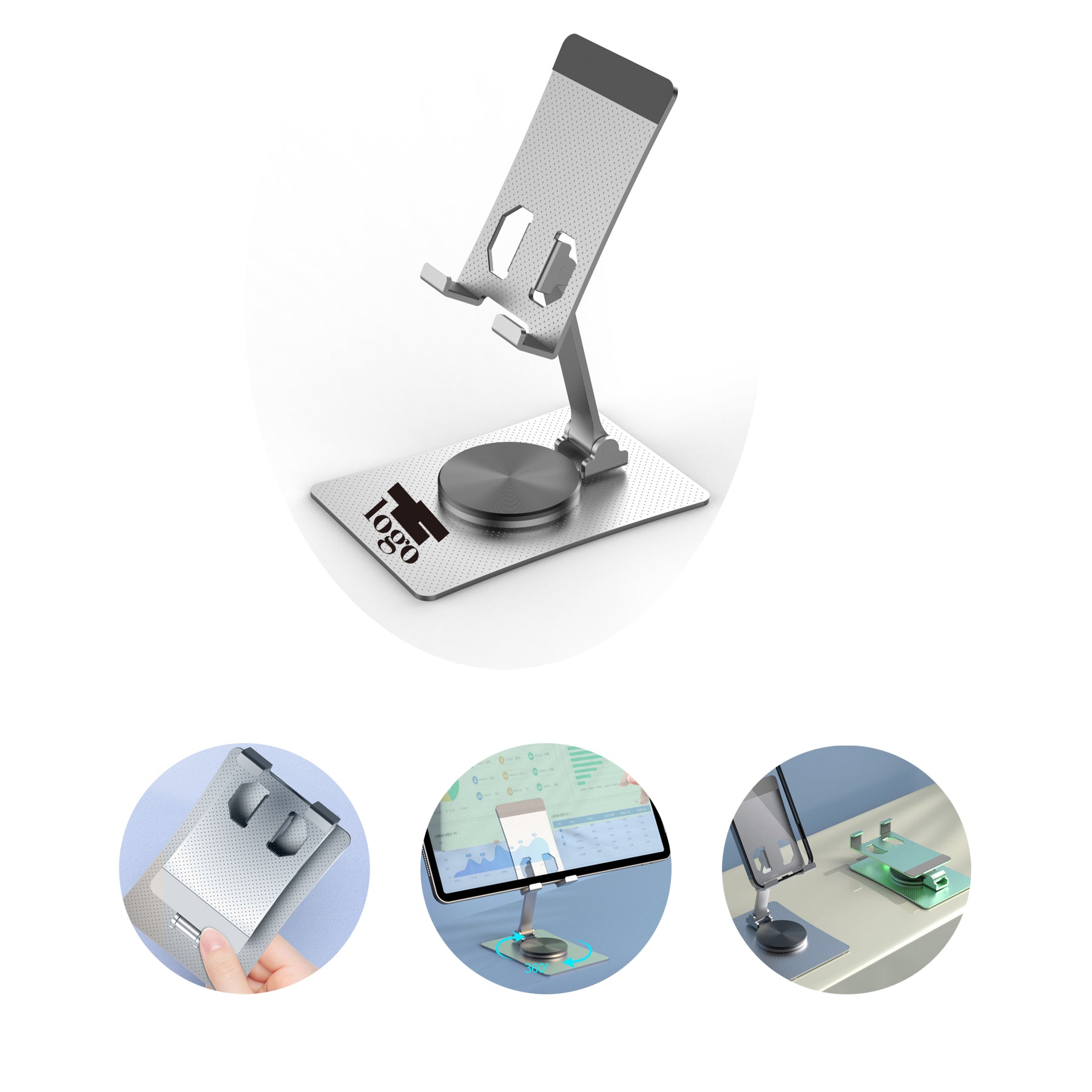 Aluminum Alloy Rotating Folding Phone Holder