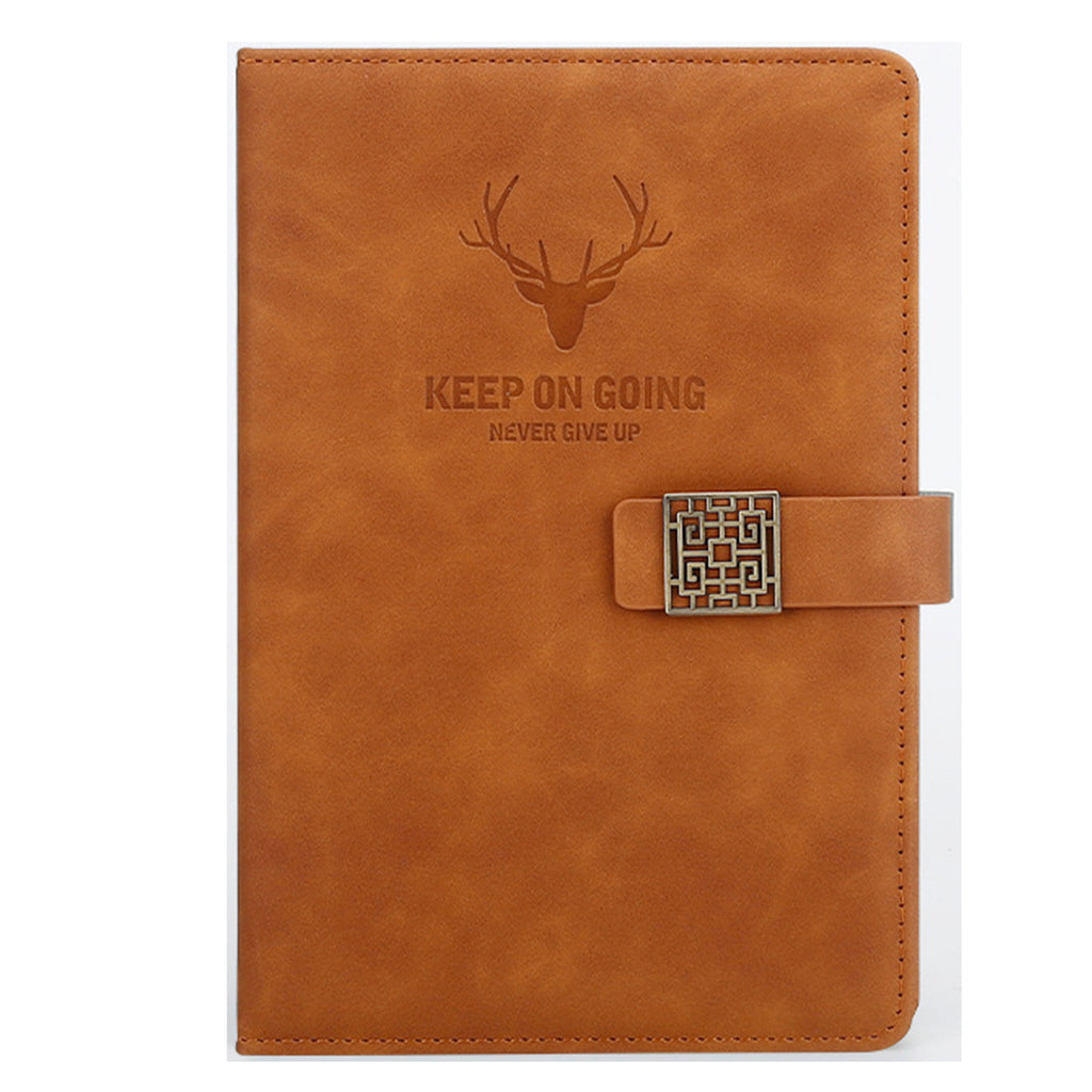 Deer Head Design Pu Leather Hardcover Notebook