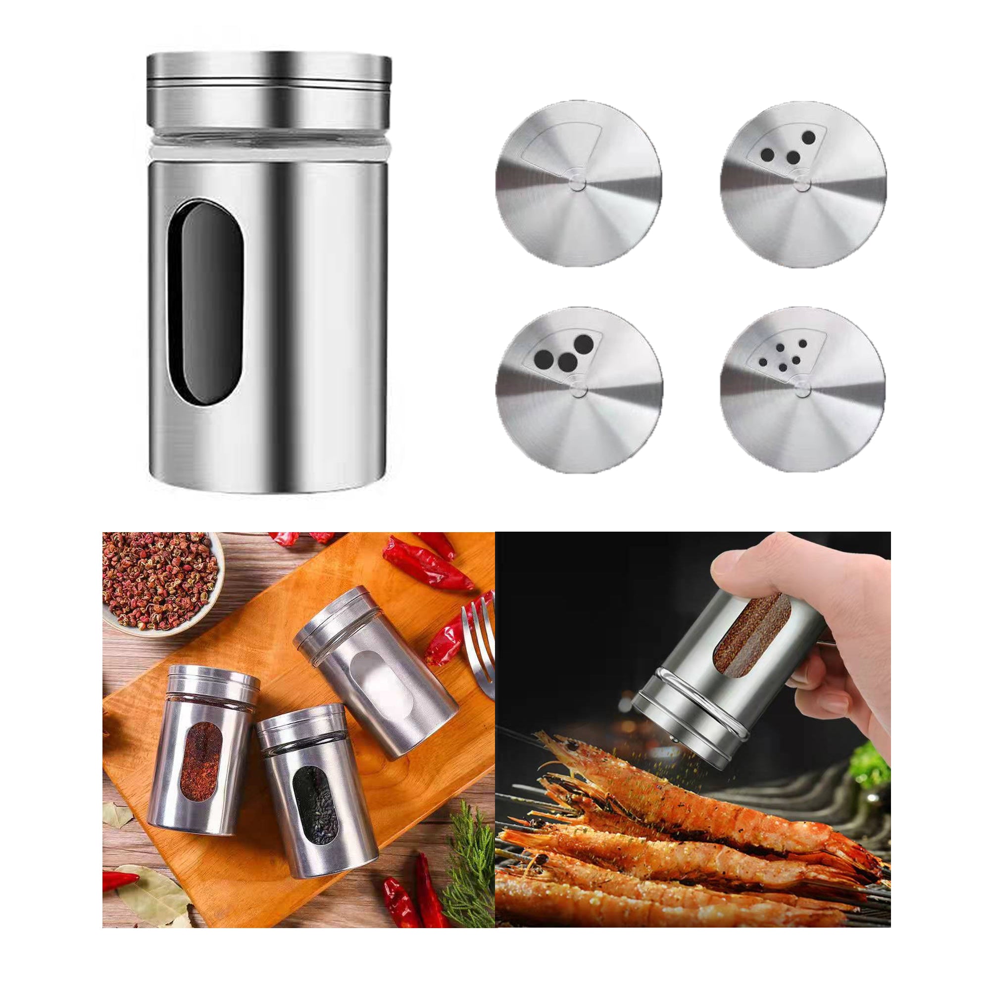 Stainless Steel Seasoning Containers