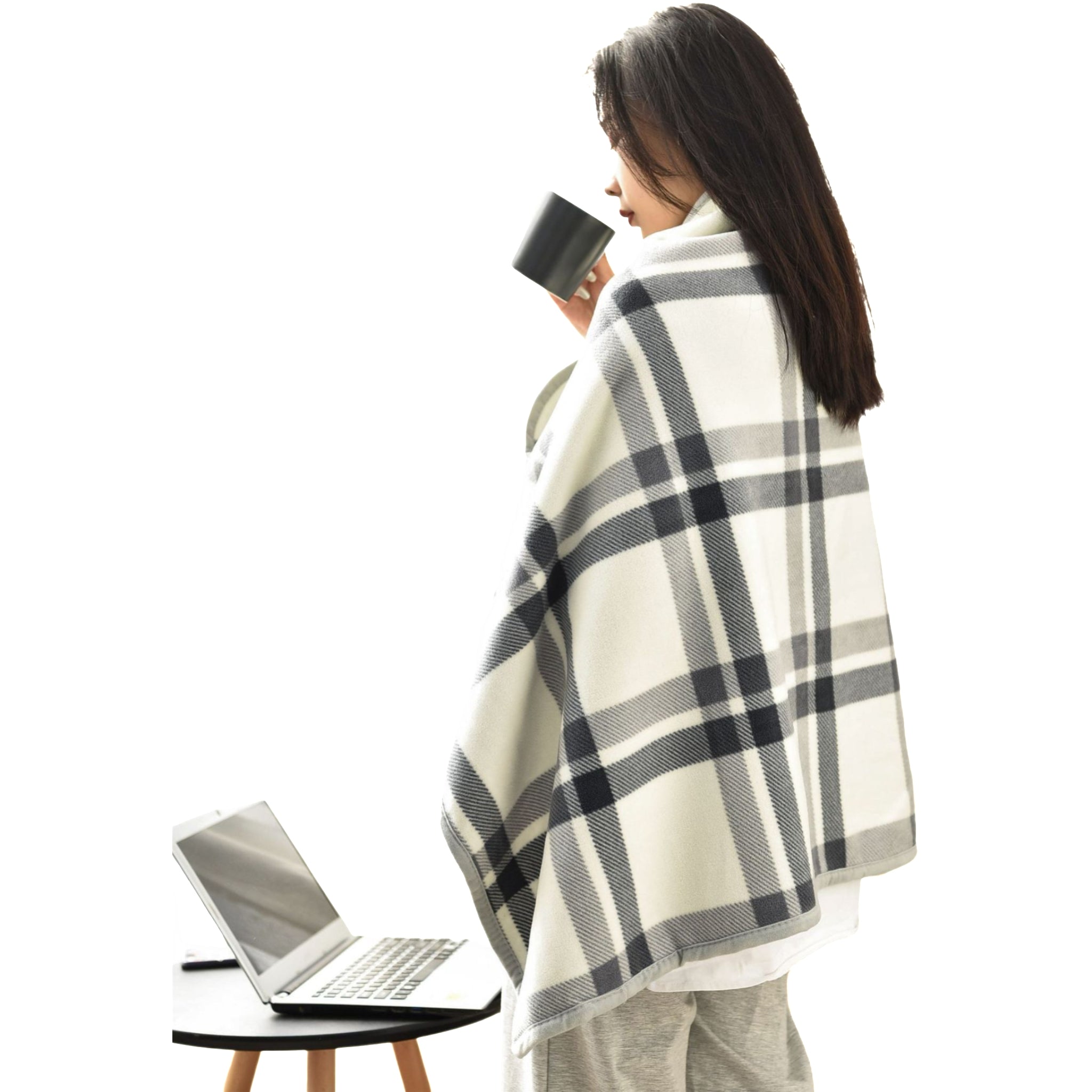 Flannel Shawl - Blanket for Office Naps