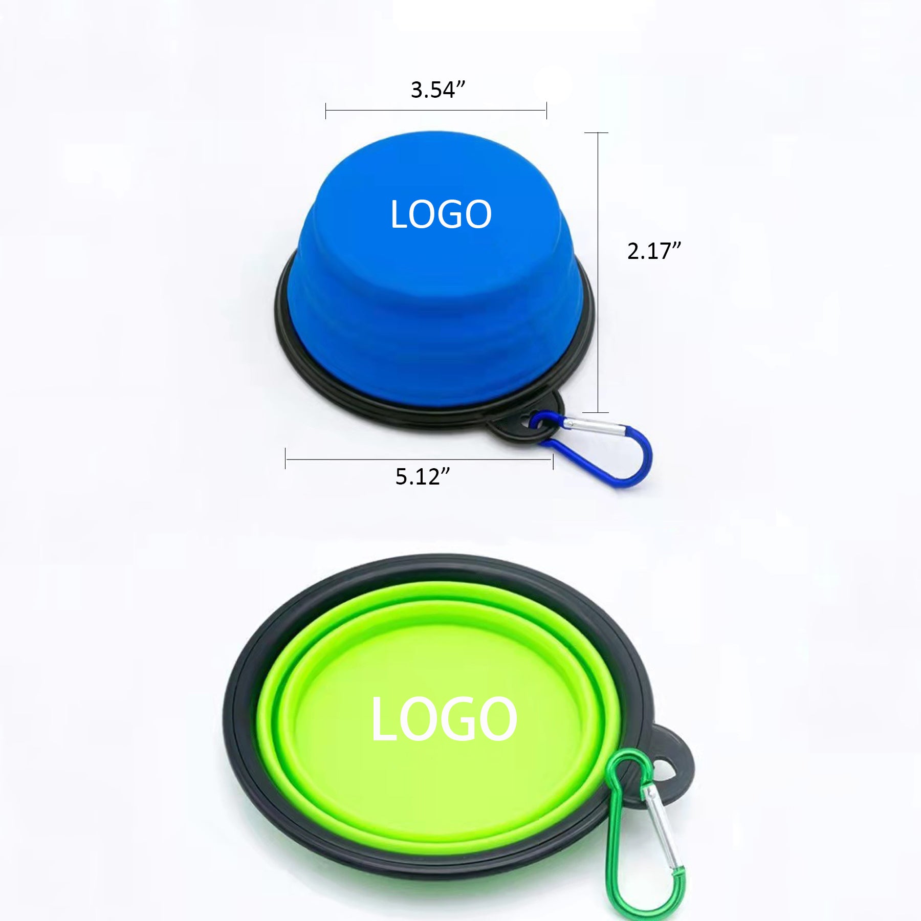 Collapsible Pet Bowl With Carabiner