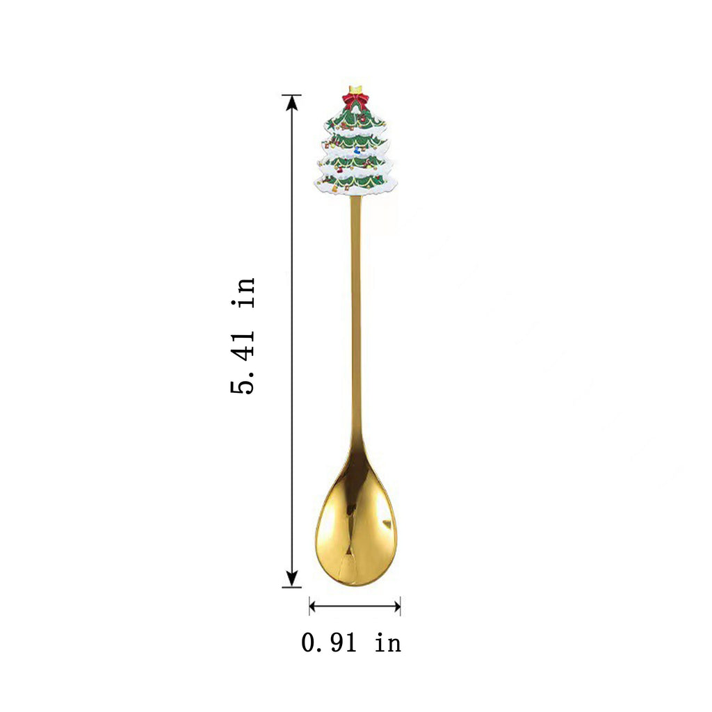 4Pcs Christmas Coffee Spoons