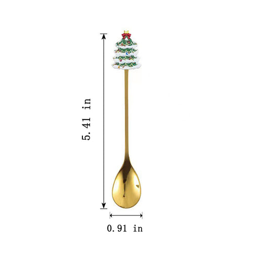 4Pcs Christmas Coffee Spoons
