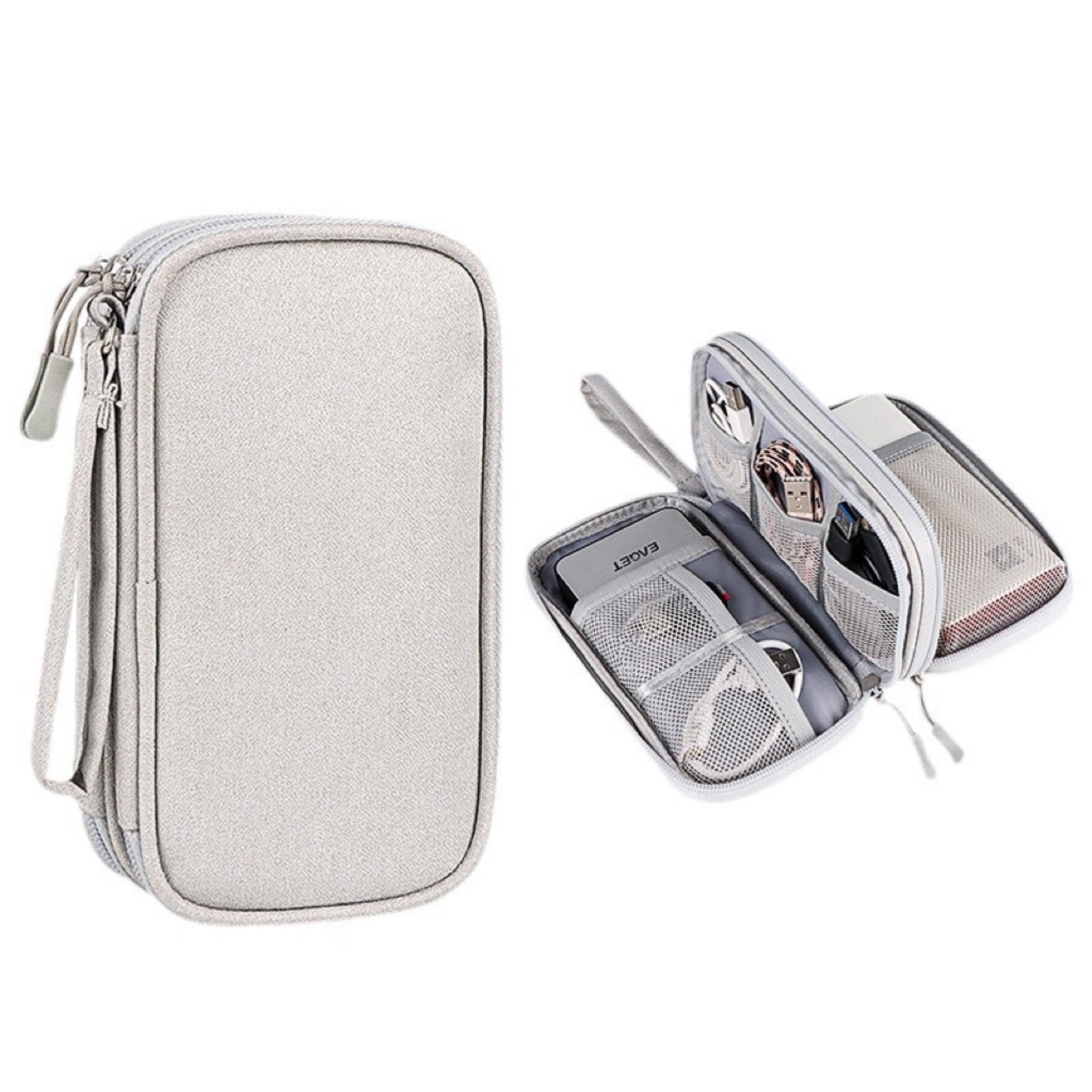 Double-Layer Data Cable Storage Bag