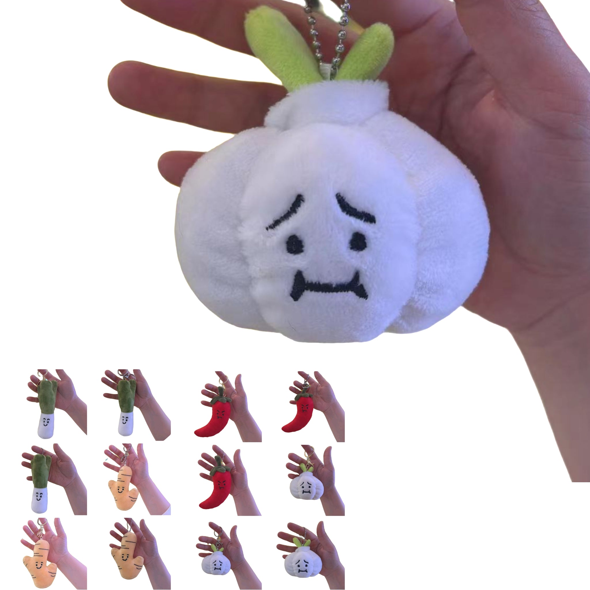 Viral TikTok Veggie Plush Keychain Funny Backpack Charms