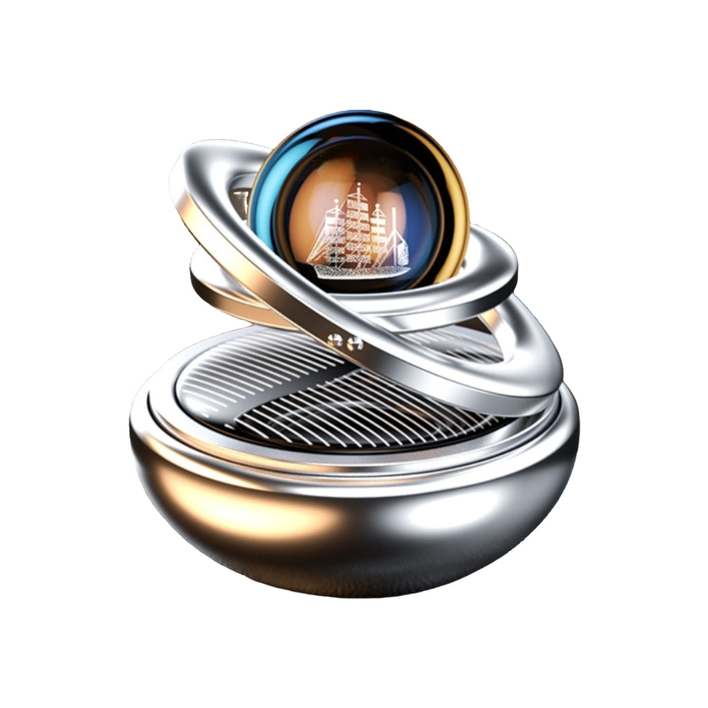 Solar Levitating Car Air Freshener Metal Rotating Vent Clip
