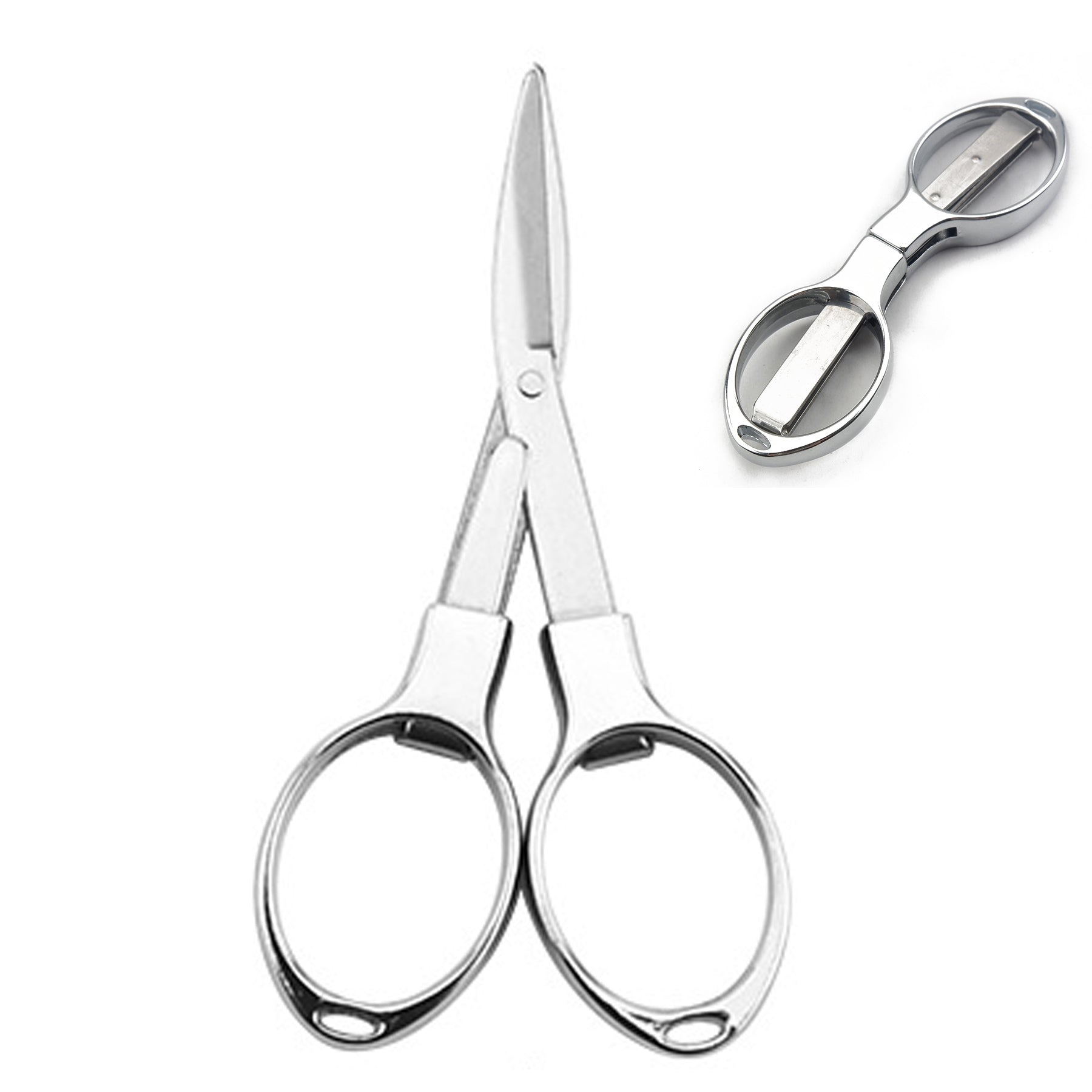 Glasses-Shaped Folding Stainless Steel Scissors