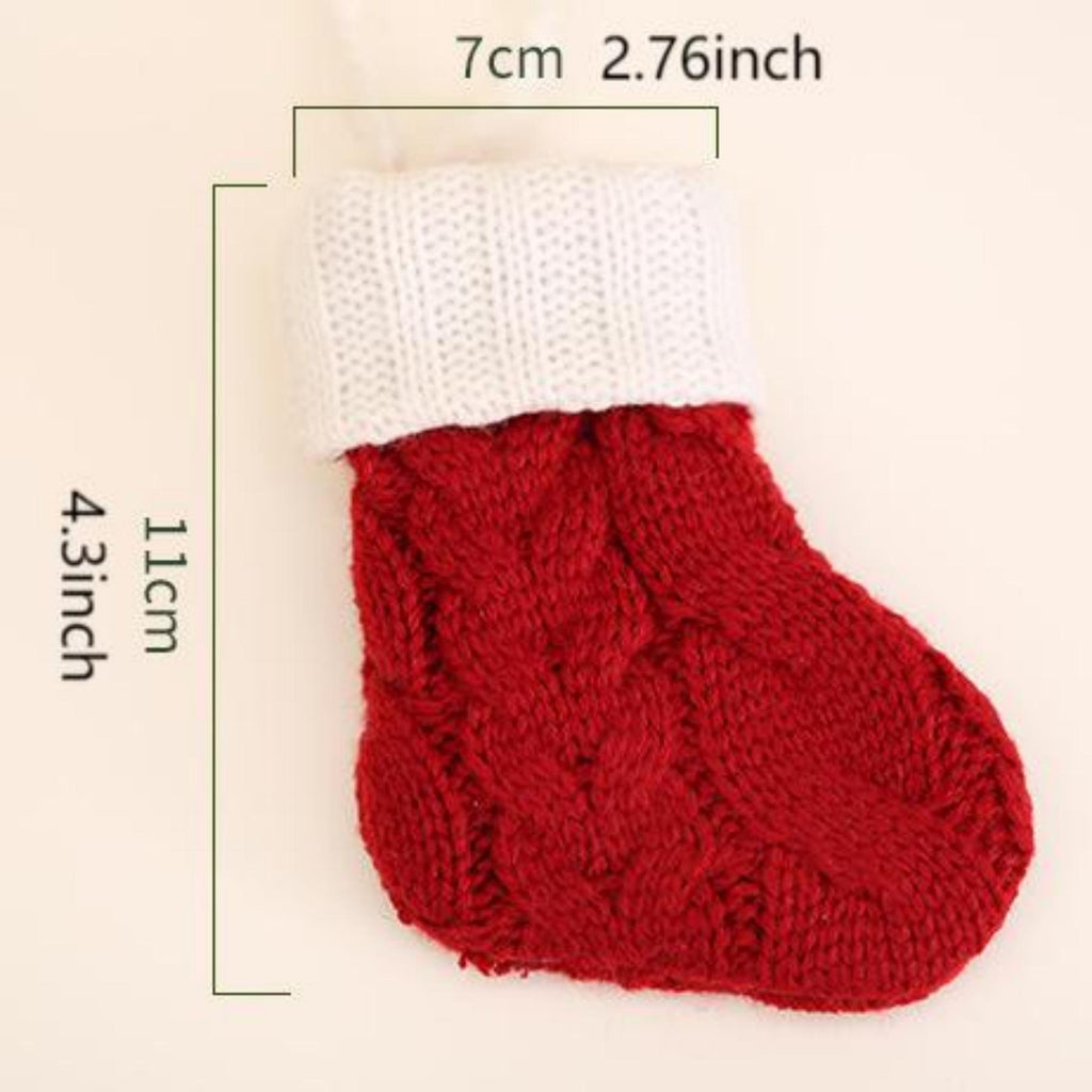 Christmas Cutlery Set Christmas Knitted Socks