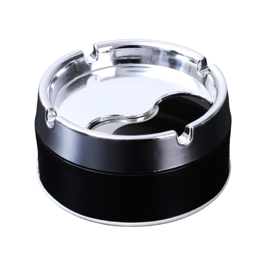 Stainless Ashtray Sealed Windproof Rotating HeavyDuty Indoor