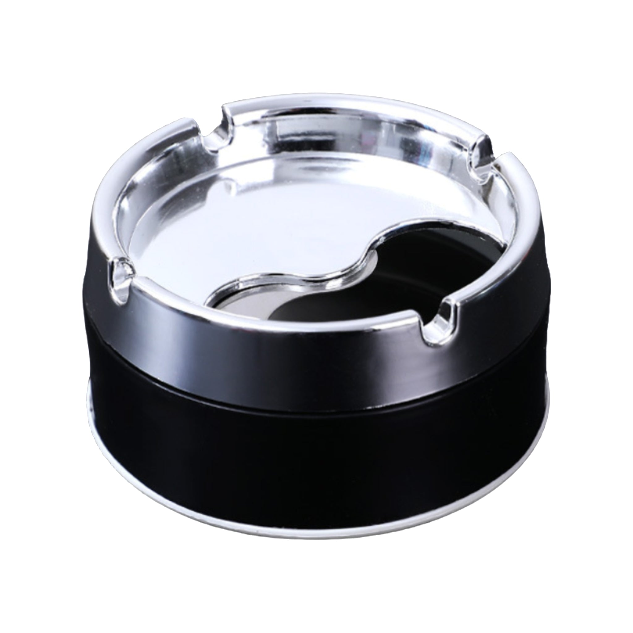 Stainless Ashtray Sealed Windproof Rotating HeavyDuty Indoor