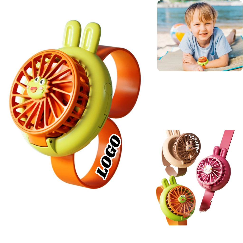 Mini Handheld Fan Kids Toy Watch USB Rechargeable