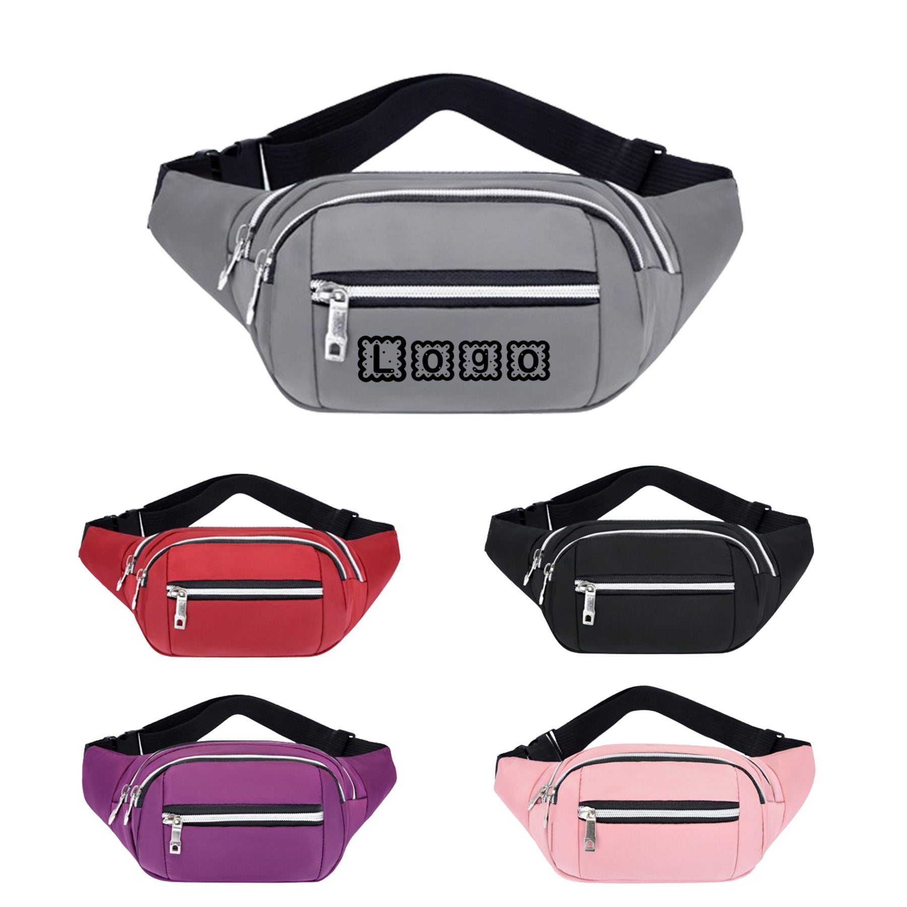 Waterproof Oxford Cloth Waist Pack Multi-functional Simple Waist Bag