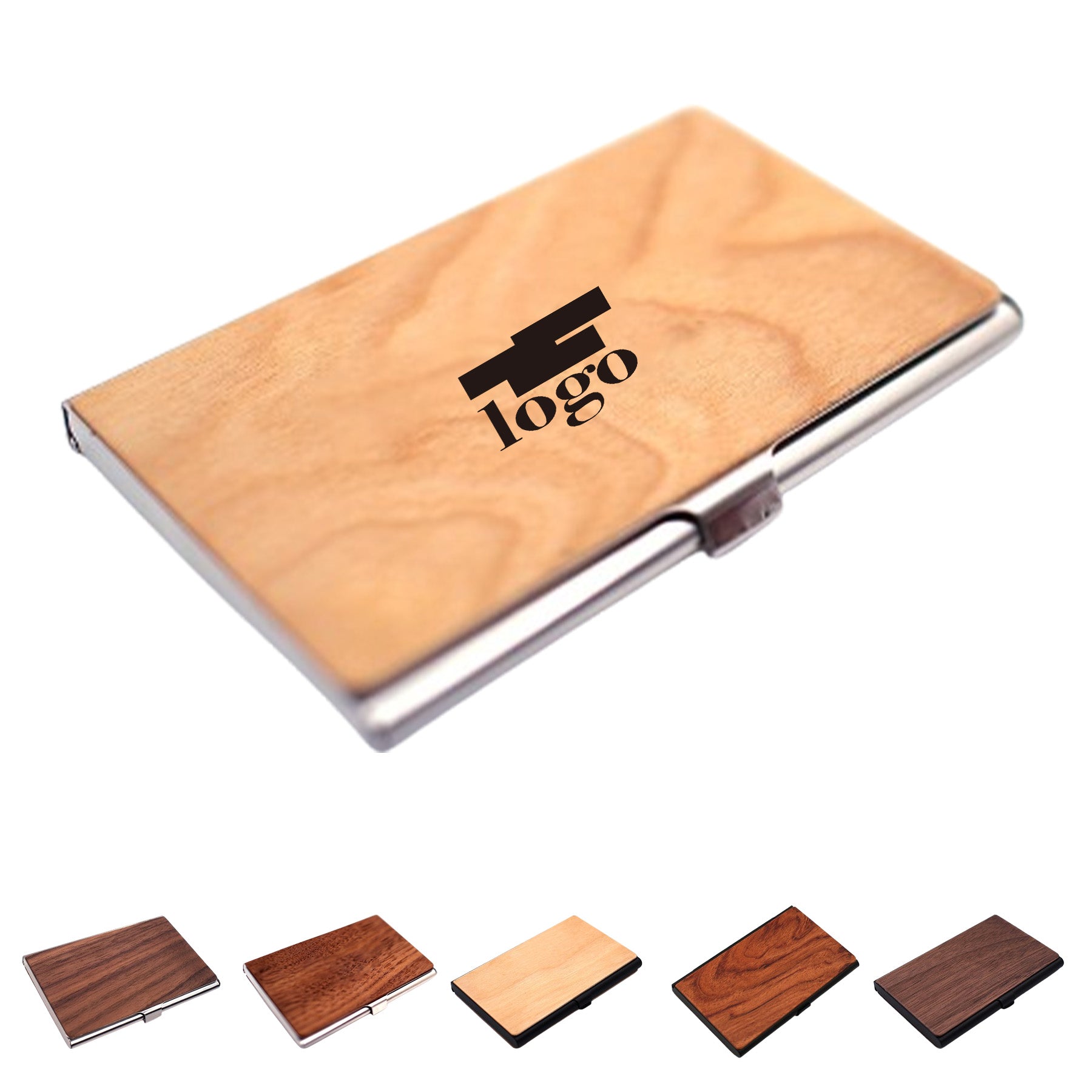 Walnut Wood Business Cards Case Holder