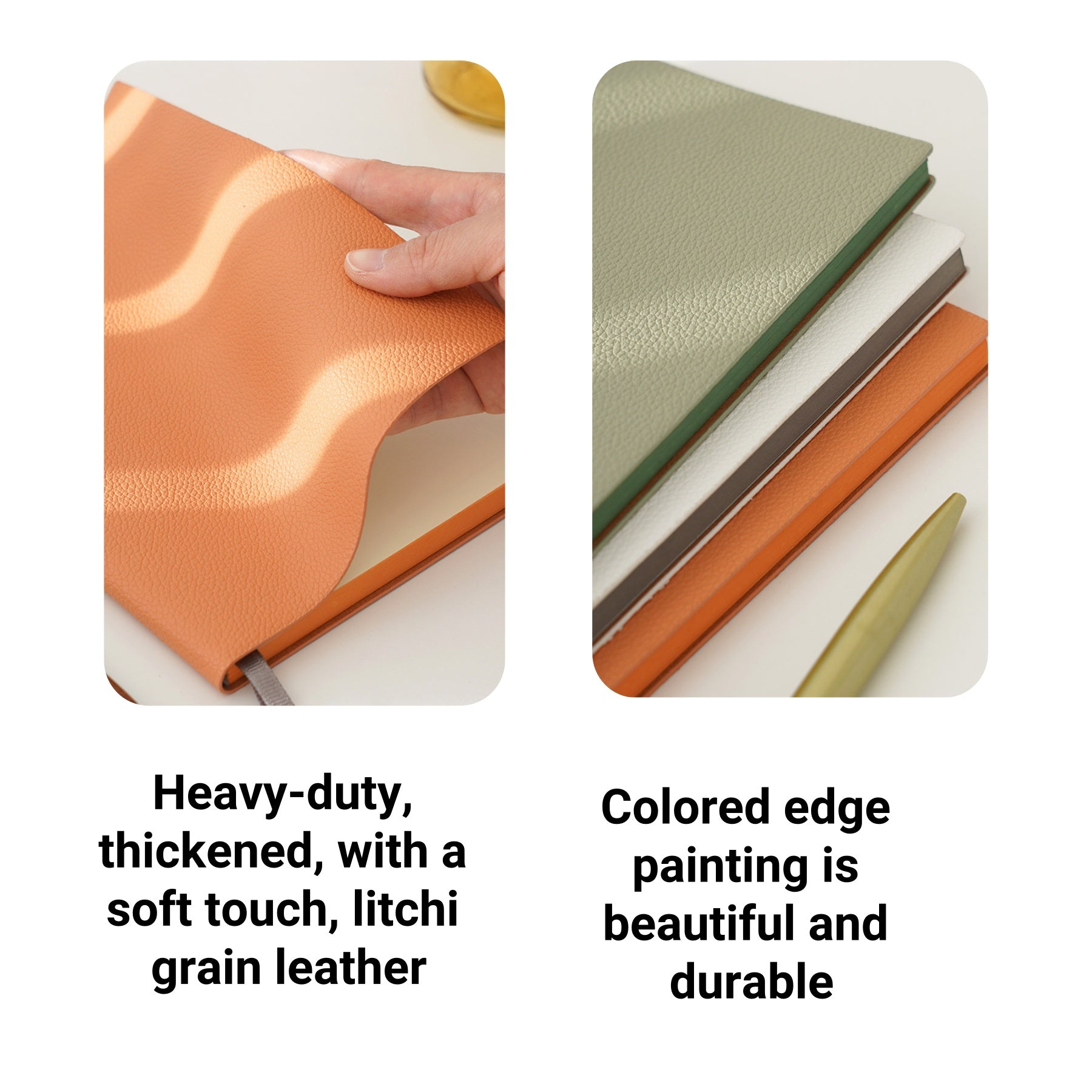 A5 Litchi Grain Soft Leather Notebook