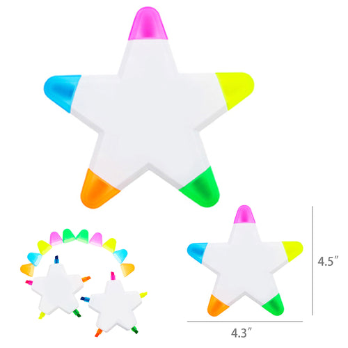 5-In-1 Colorful Star Highlighters