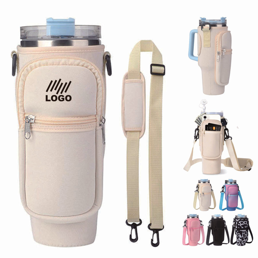 Water Bottle Holder Bag with Pocket