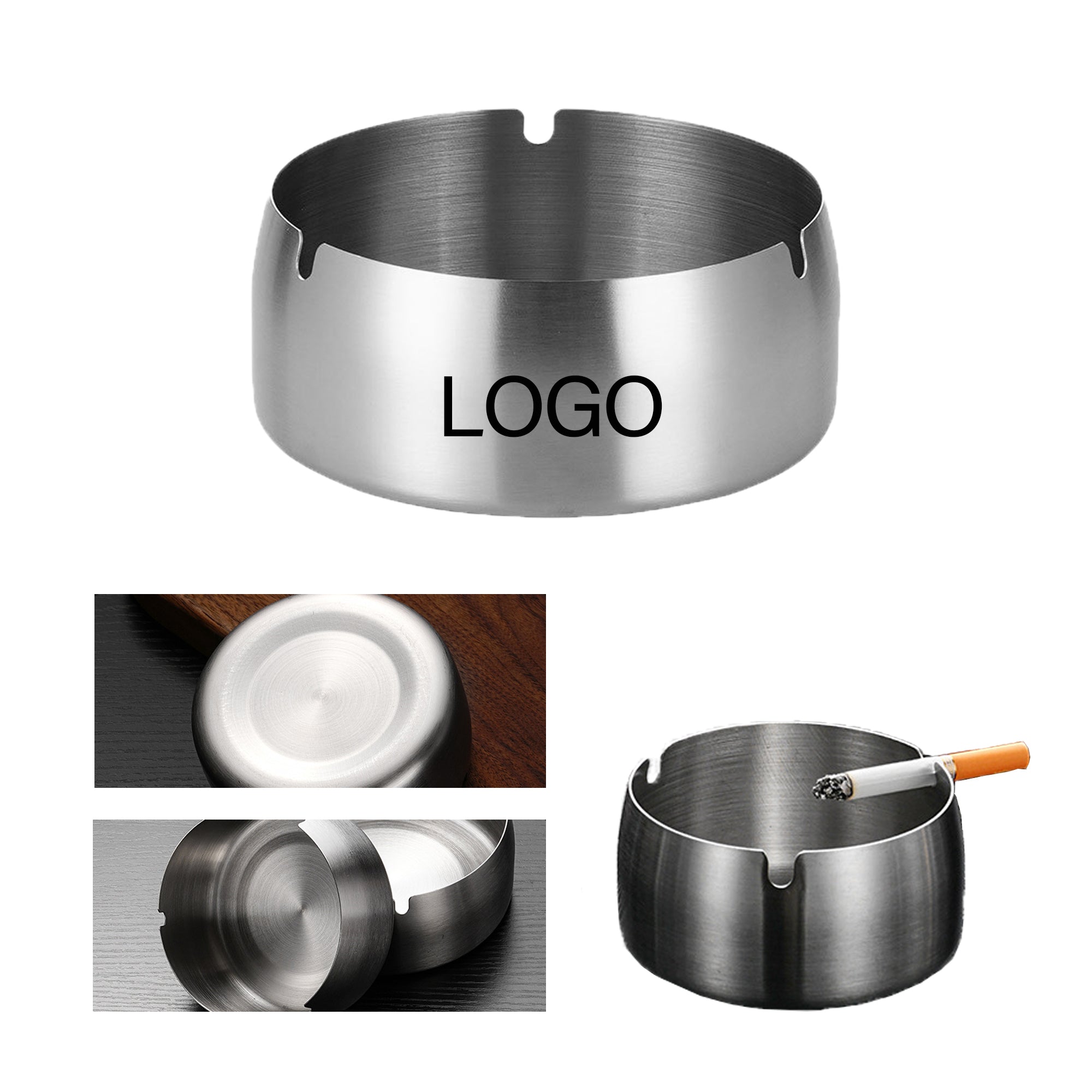 Windproof Stainless Steel Ashtray