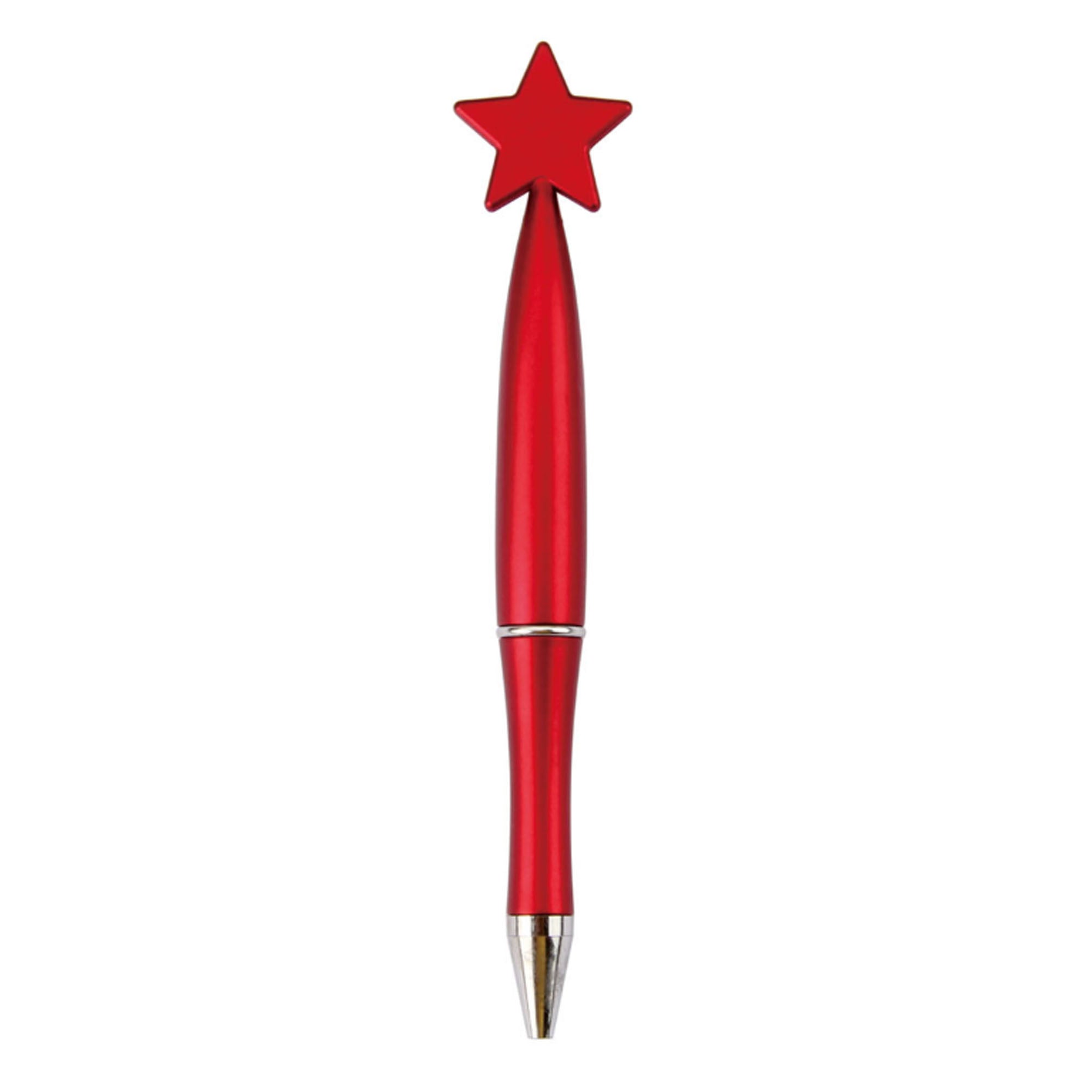 Plastic Star Shape Ballpoint Pen Black Ink Retractable Pen