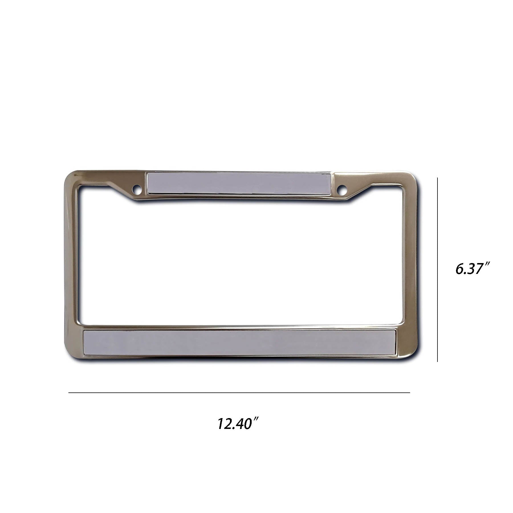 Standard Chrome Die Cast Metal License Plate Frame