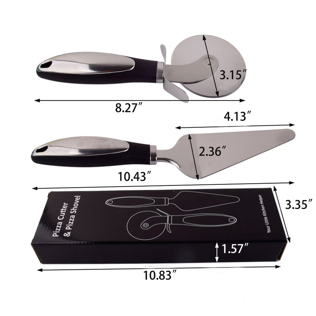 Stainless Steel Pizza Cutter Roller And shovel