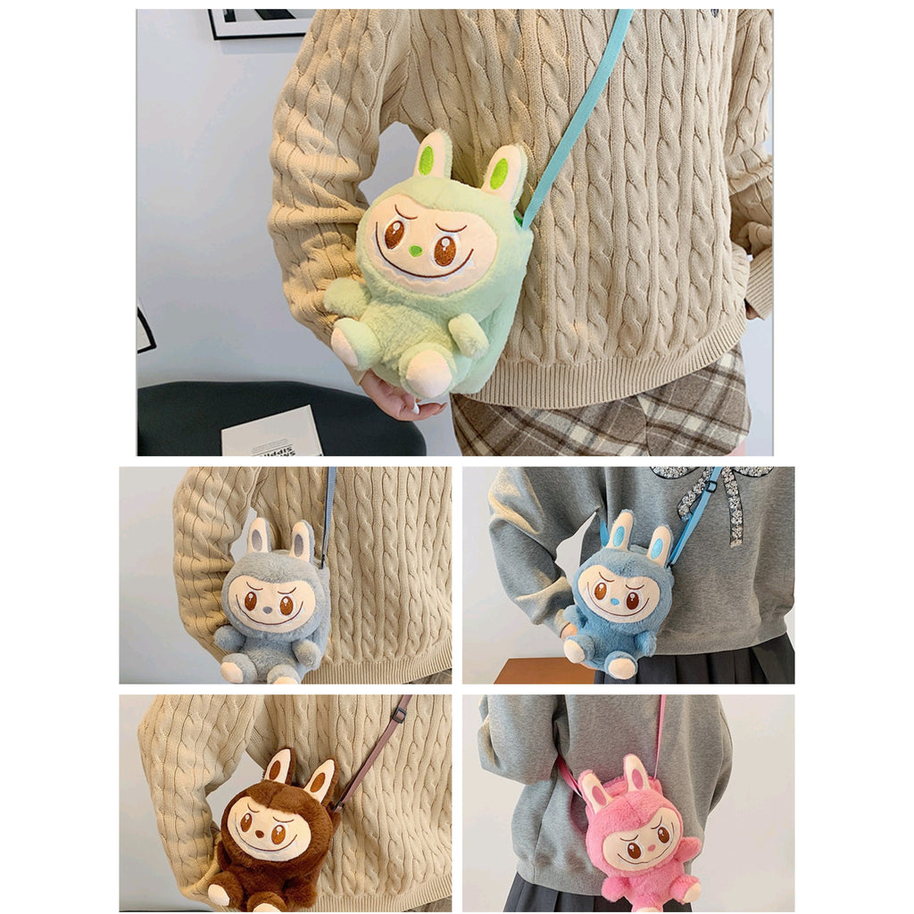 Labubu Plush Backpack Girls Bubble Rabbit Crossbody Gift