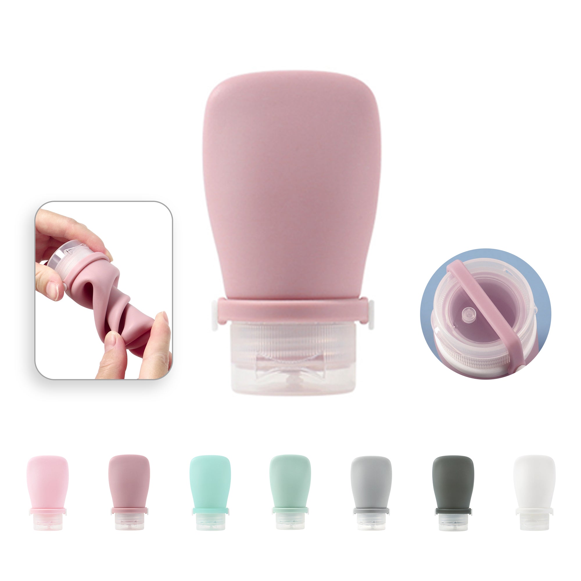 2 Oz. Cosmetic Lotion Silicone Storage Bottle