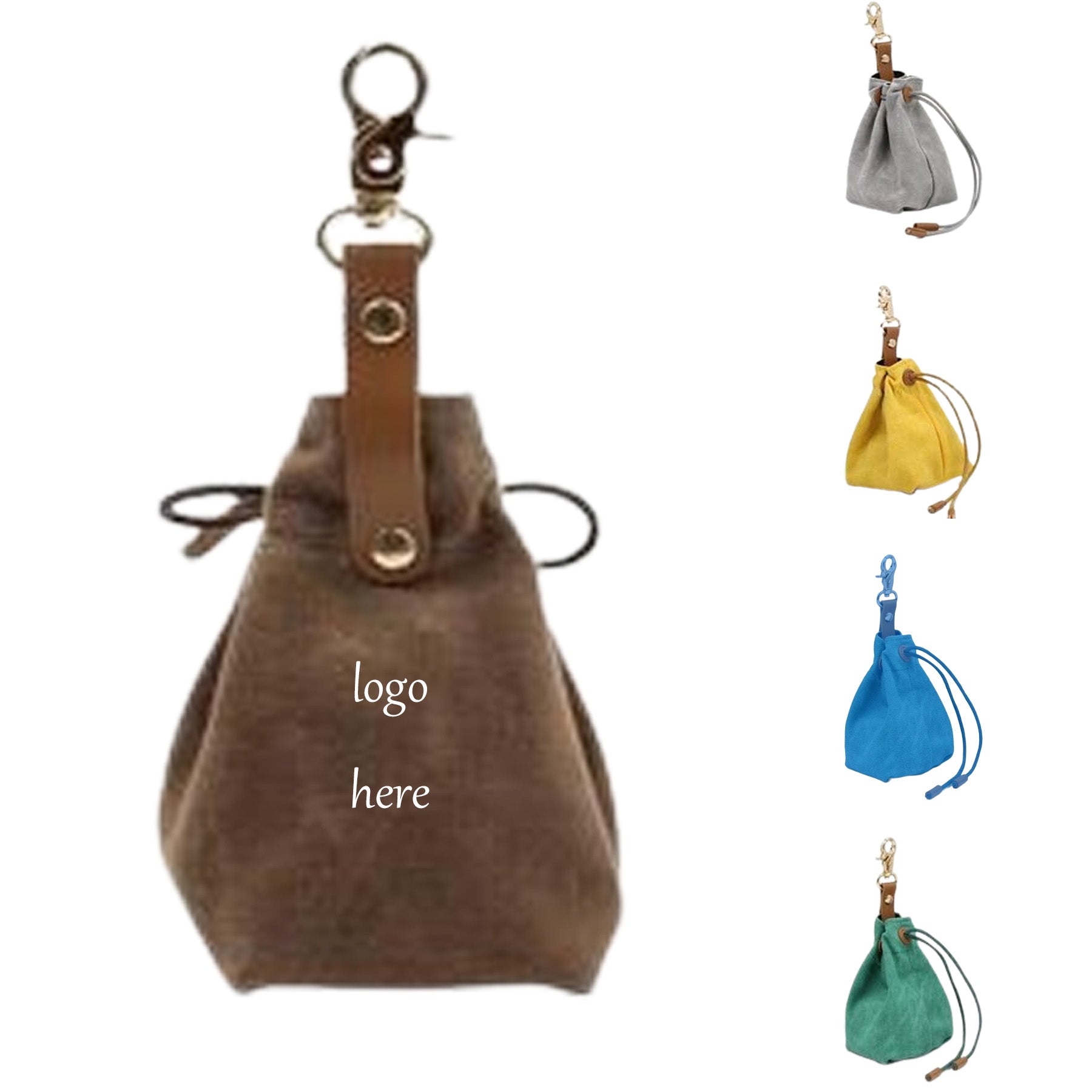 Canvas Pet Treat Pouch with Leather Buckle