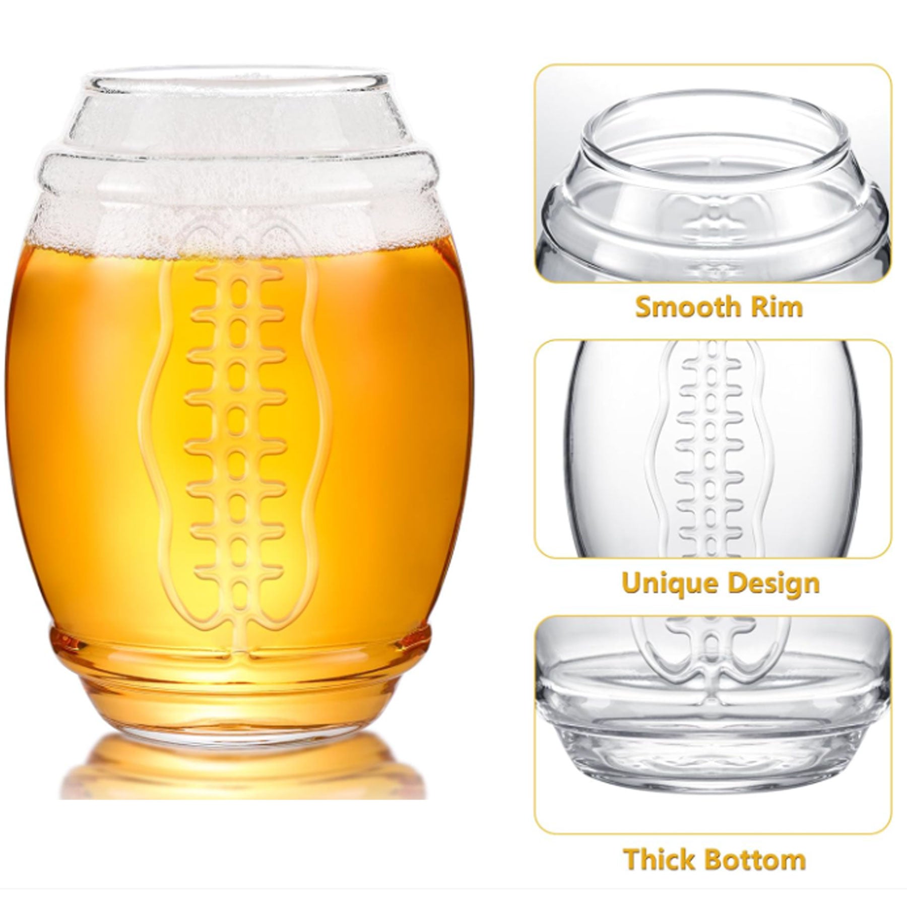 Football Beer Glass