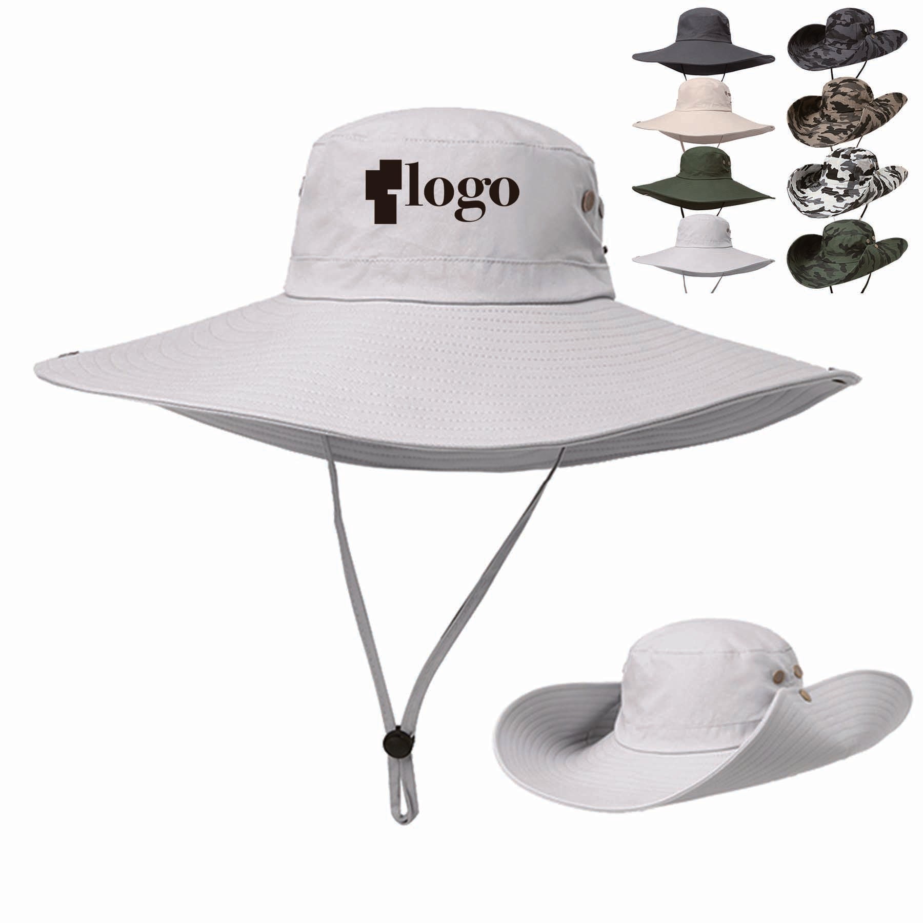 Cotton Adjustable Bucket Safari Boonie Sun Hat
