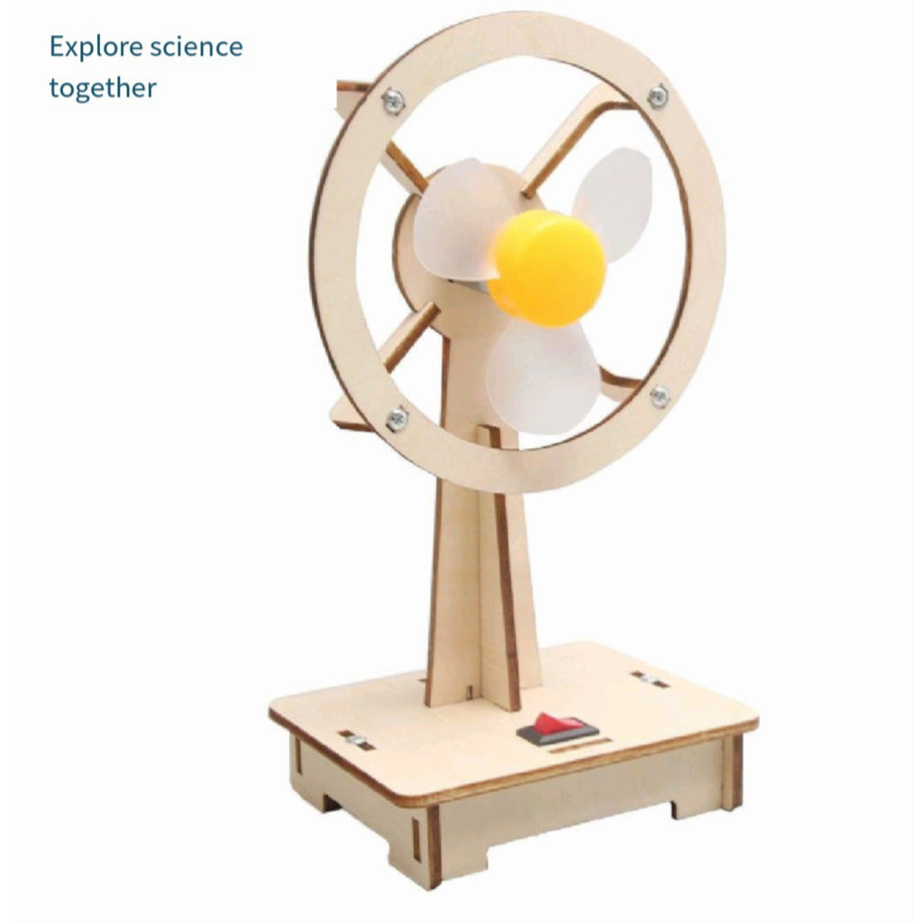 Primary School Students' DIY Wooden Mini Fan