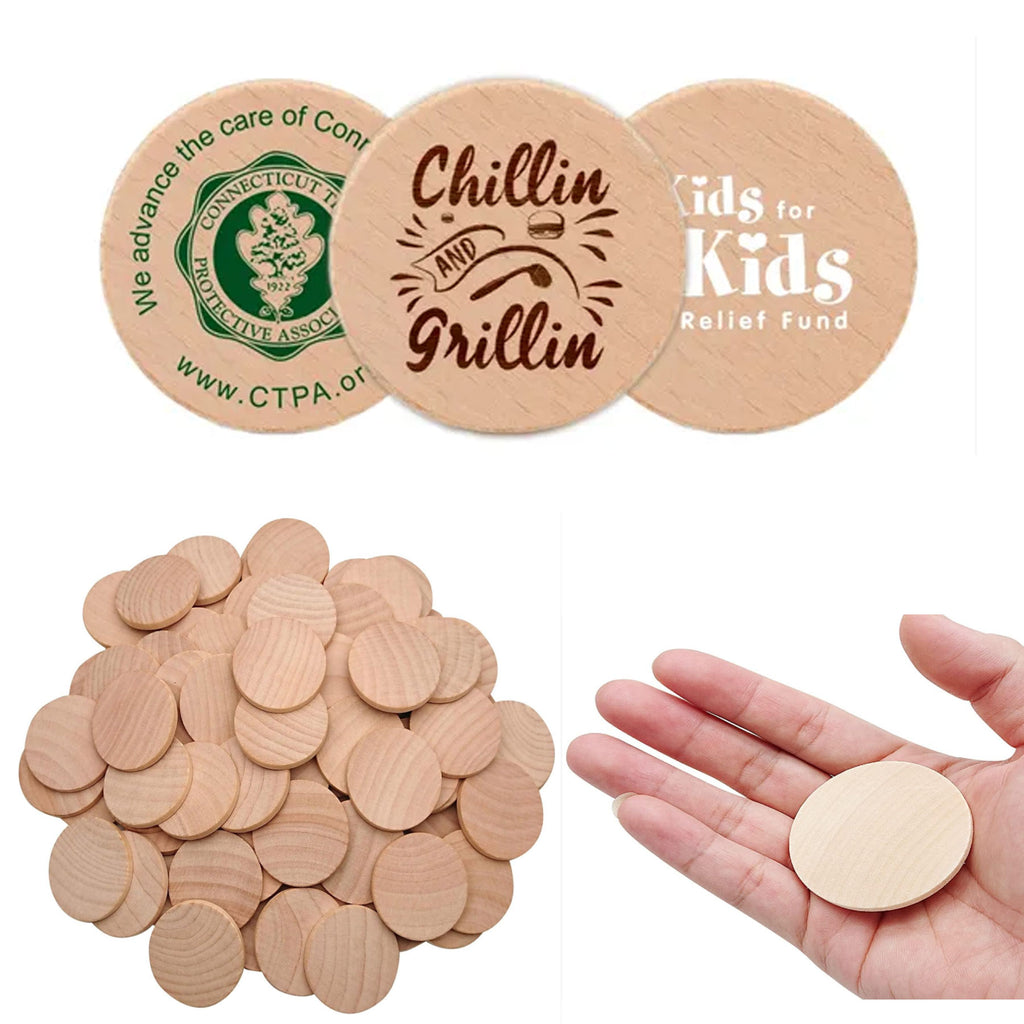 Round Wood Coins