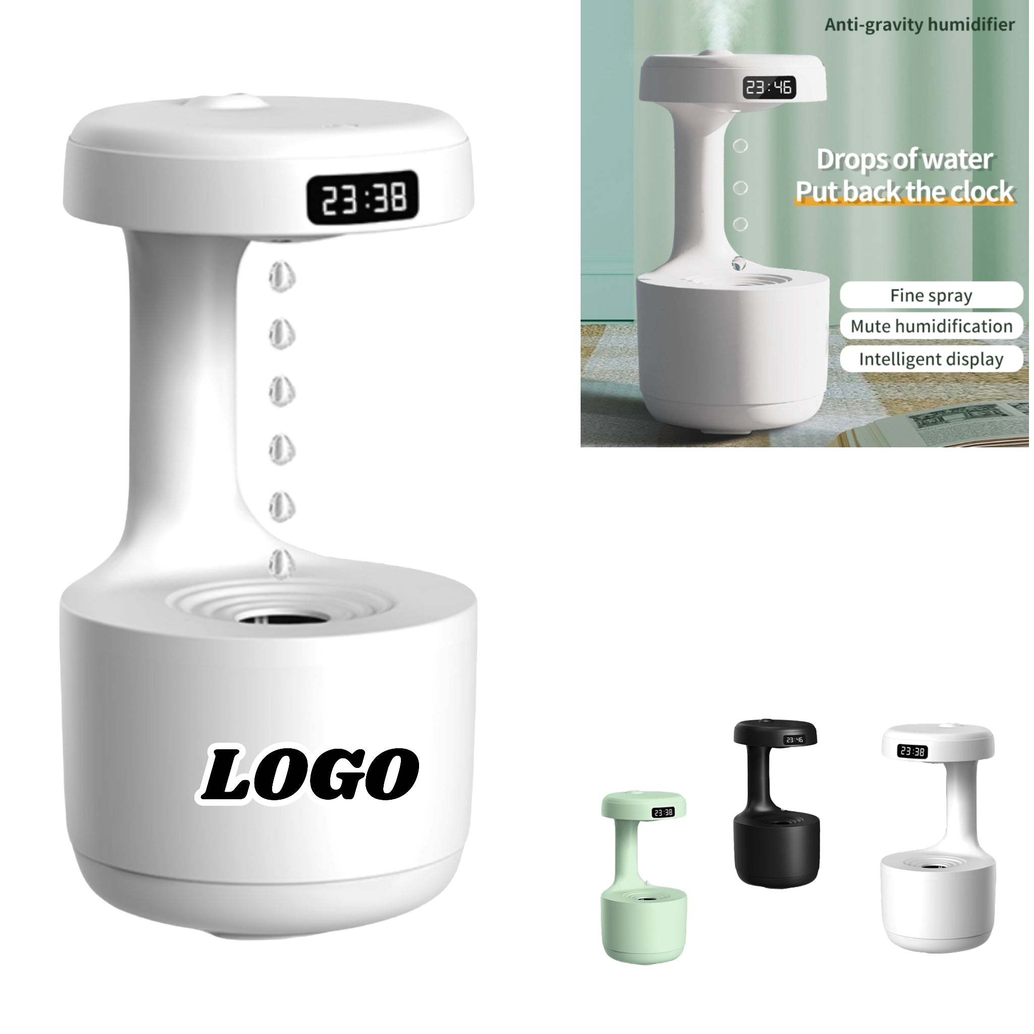 27Oz Reverse Flow Humidifier For Bedside Night Use