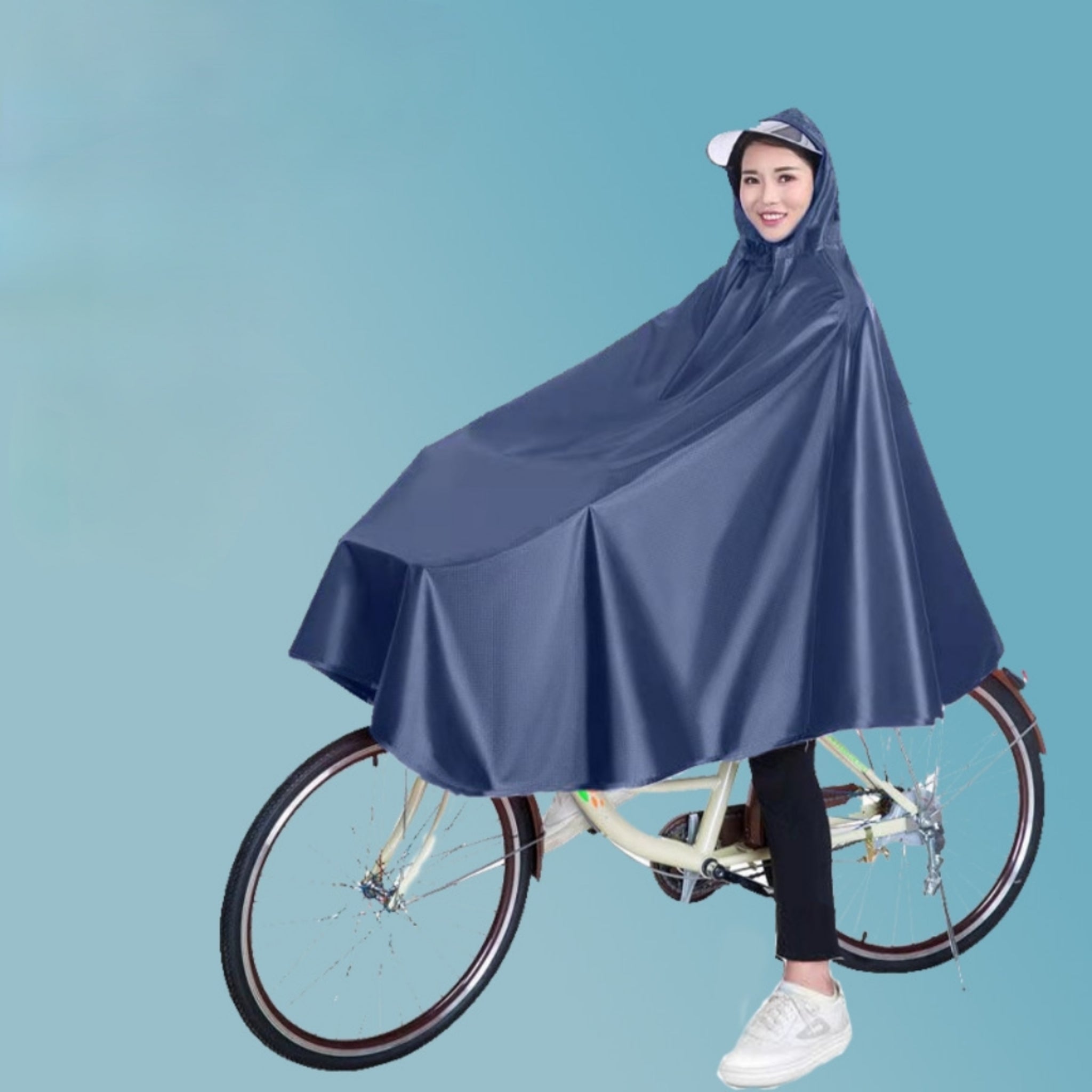 Waterproof Bike Poncho Adult Heavy Duty Anti Storm Ebike