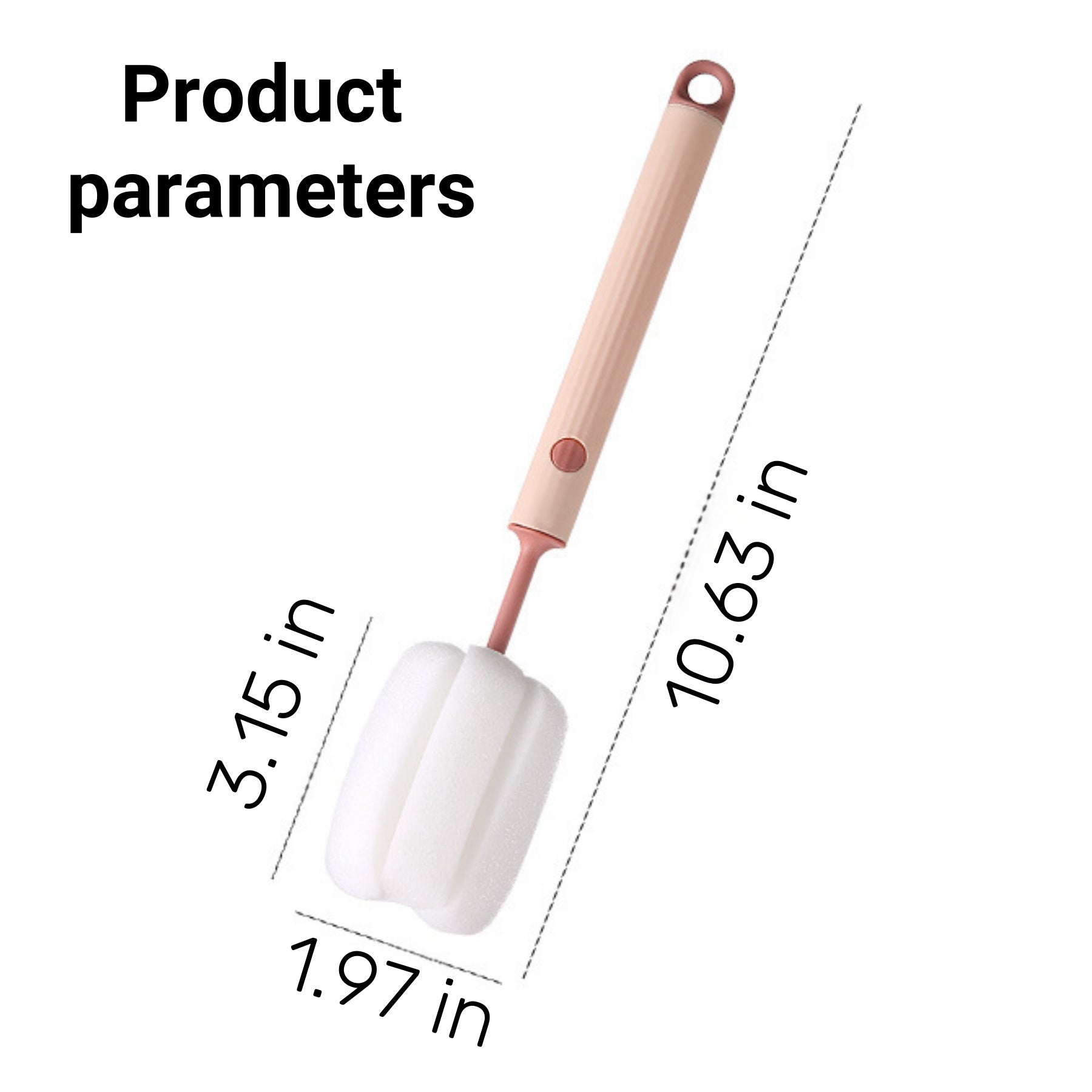 Long - Handled Sponge Cup Brush