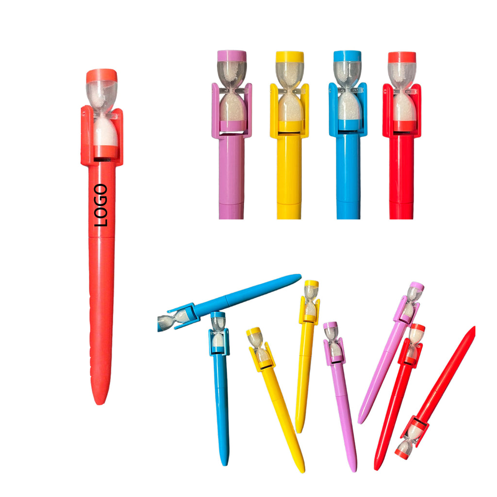 Ballpoint Pen With Built-In Hourglass Timer, All-In-One