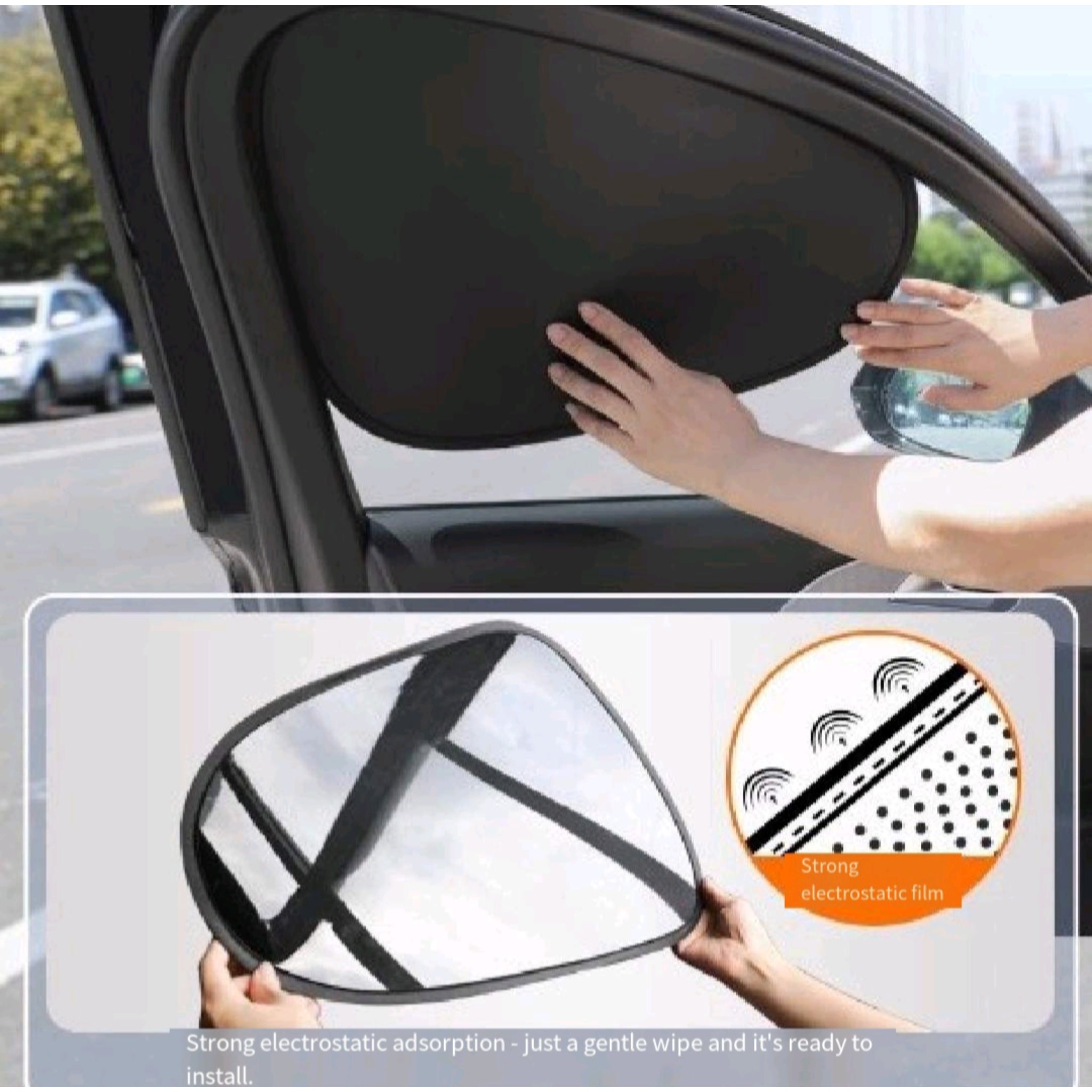 4-Pack Reusable Blackout Sun Shades For Side Windows
