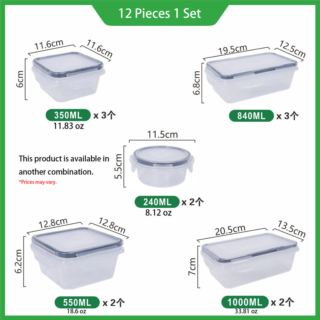 Fresh-keeping Box 12 Pieces 1 Sets
