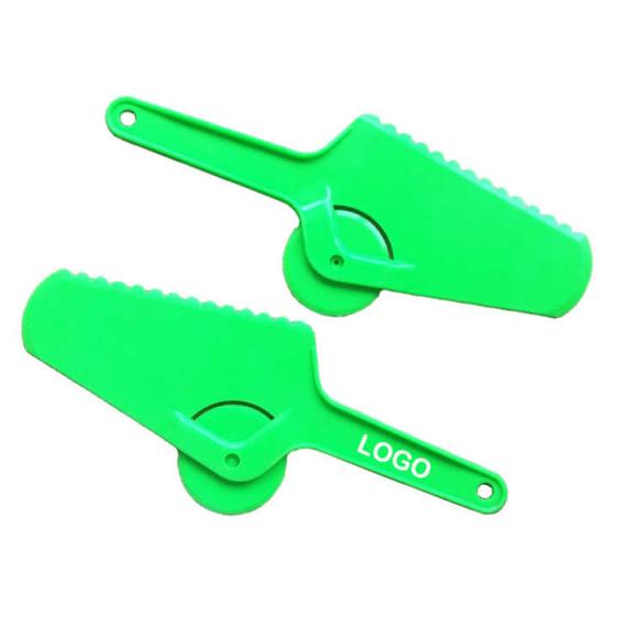 Custom LOGO Pizza Cutter Safety Slicer Cheap Kitchenware Plastic Blade Handheld Pizza Slicer