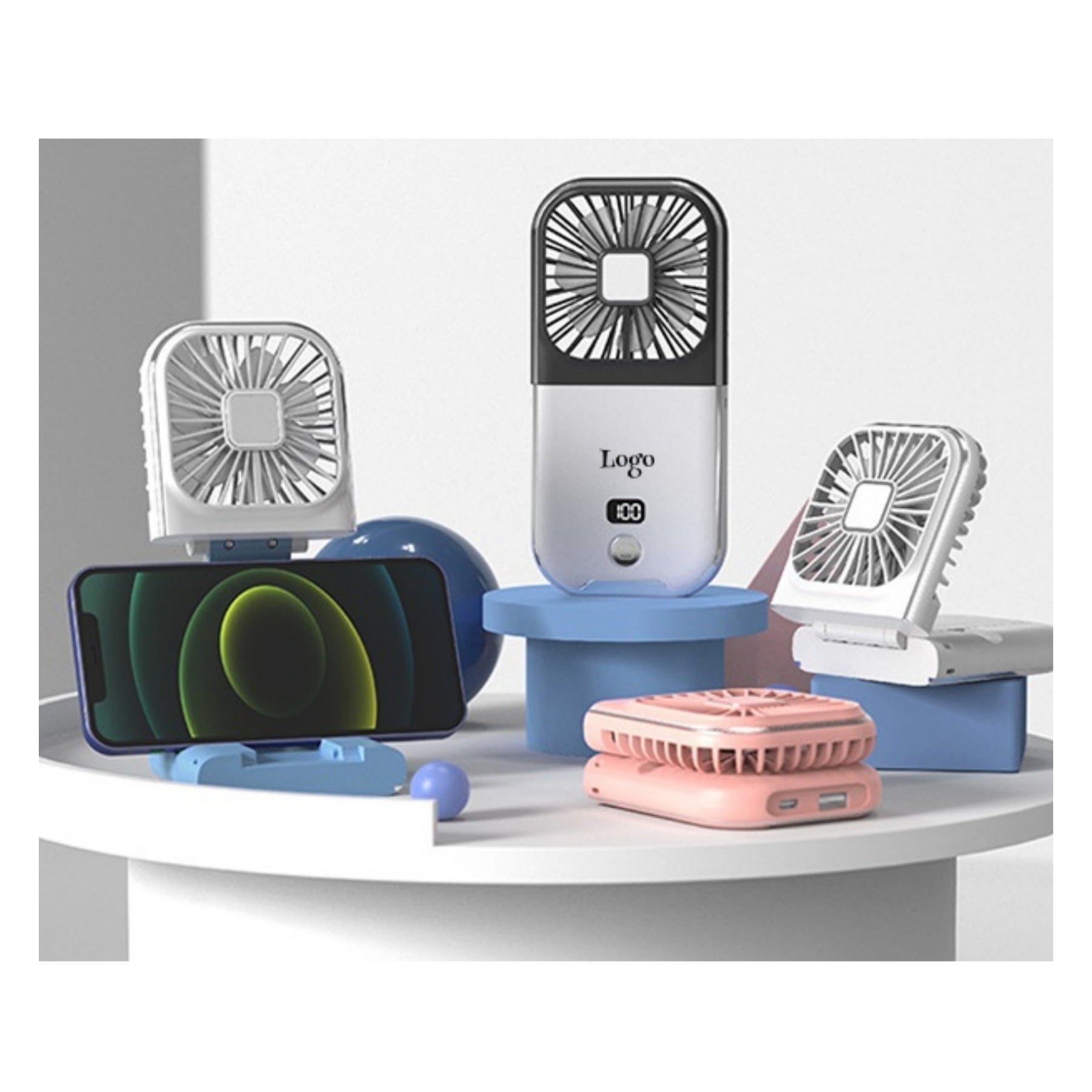 Foldable Handheld Power Bank Fan