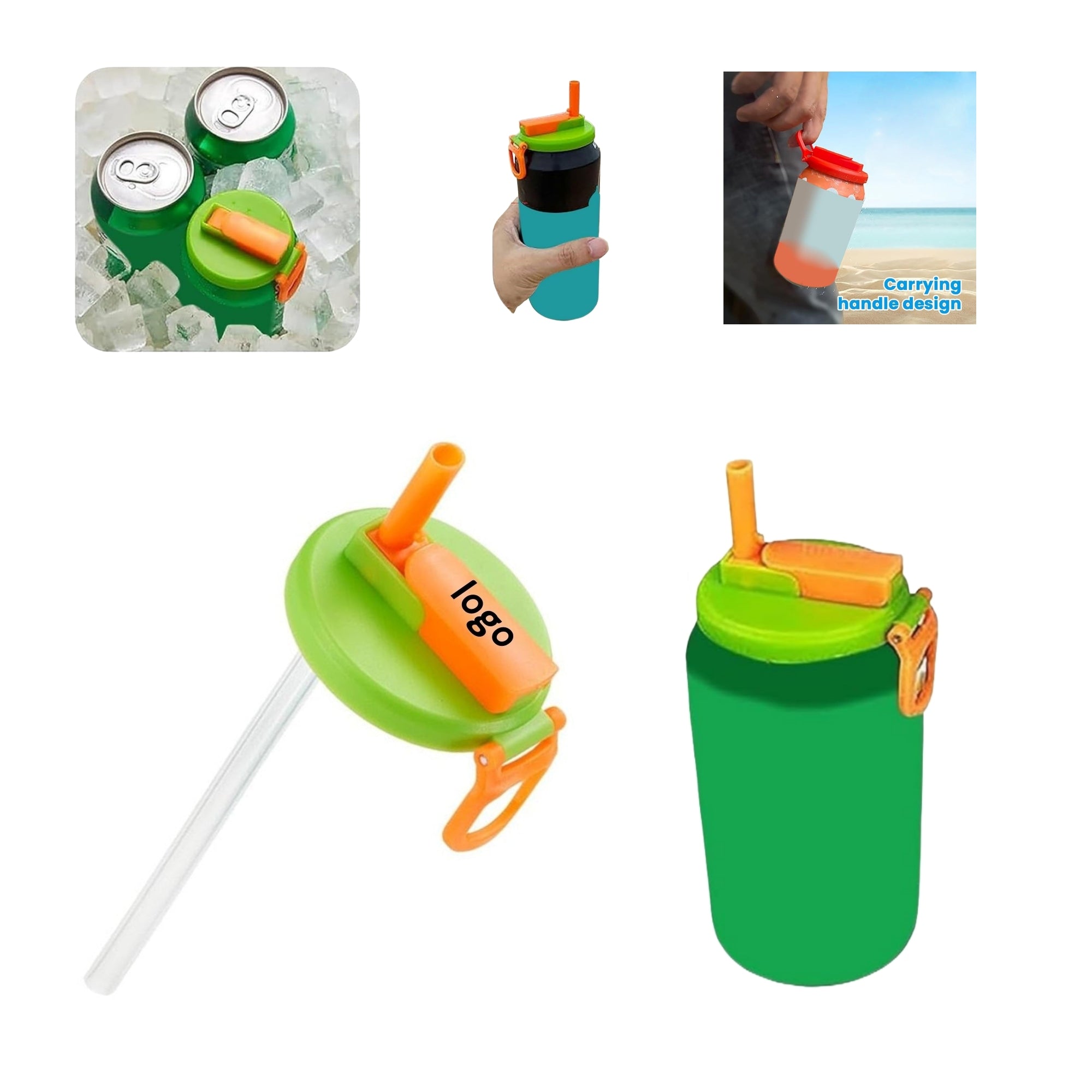 Silicone Straws Soda Can Covers