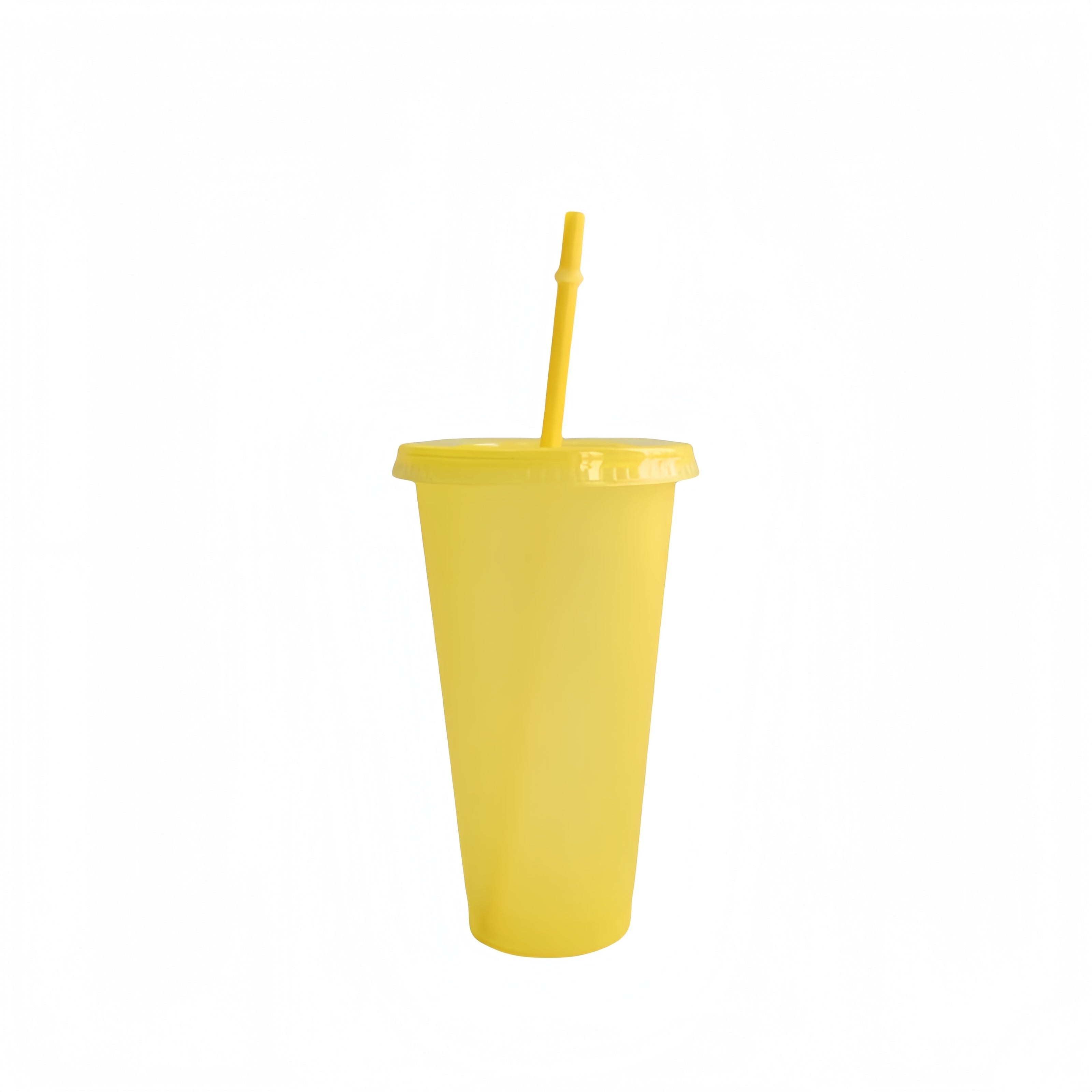 Straw And Lid Plastic Water Cup