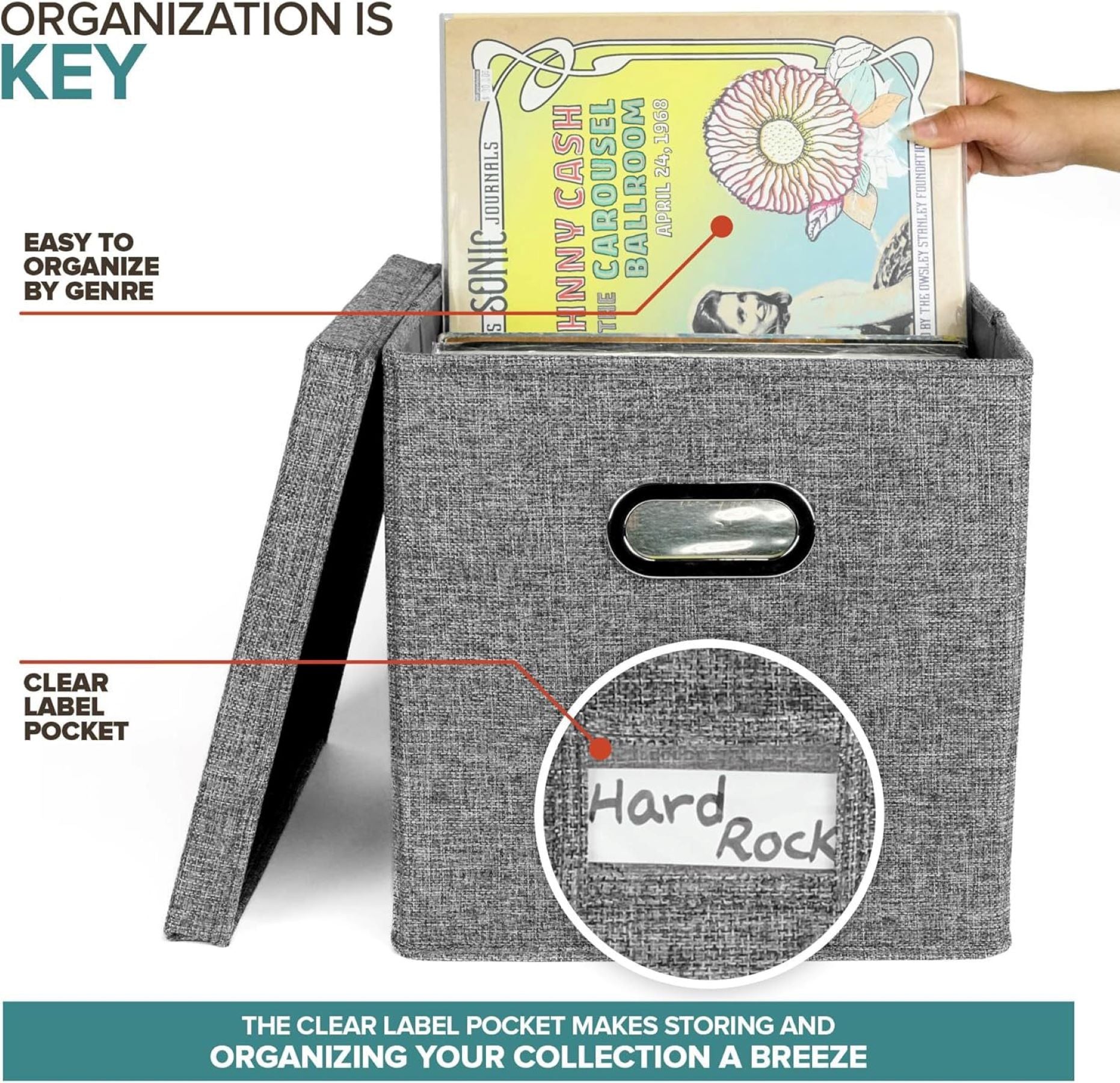 Vinyl Record Storage Box