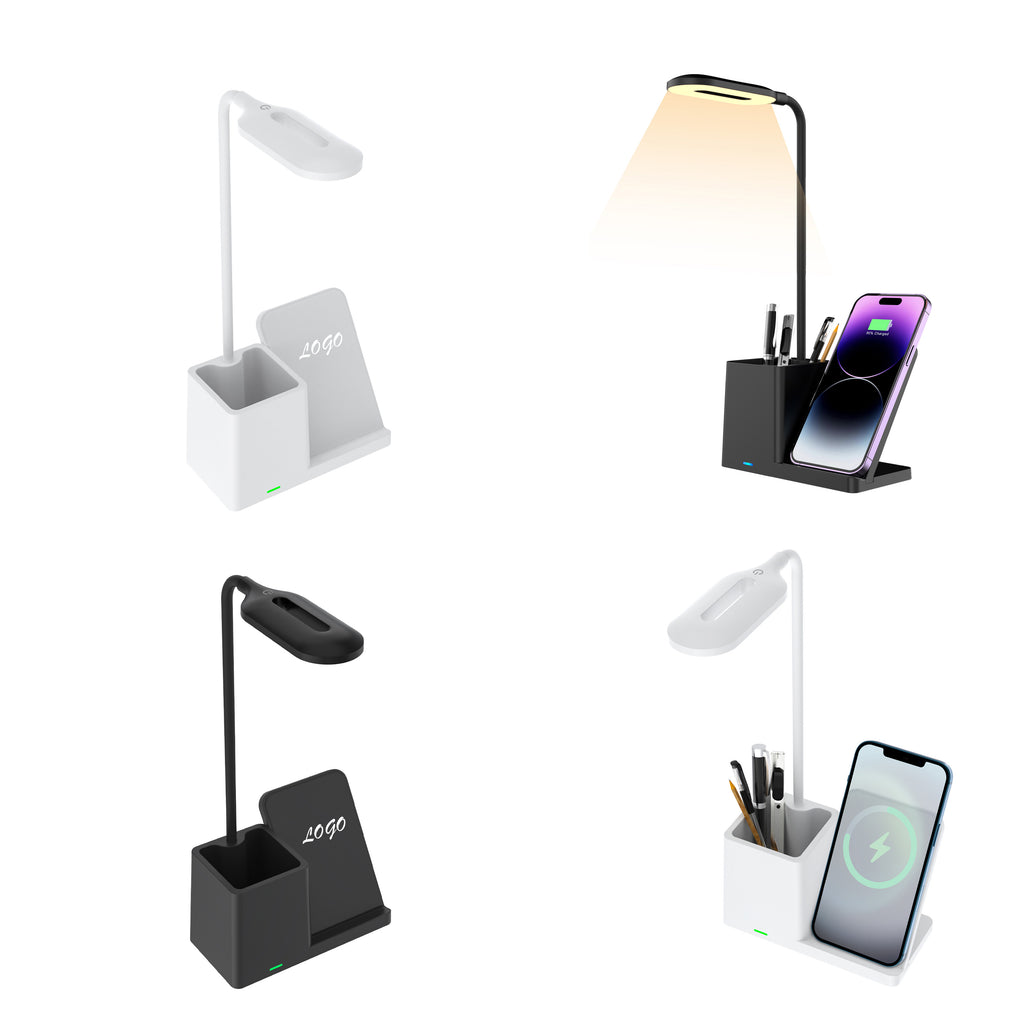 3-in-1 Desk Lamp With Pen Holder And 15W Wireless Charger