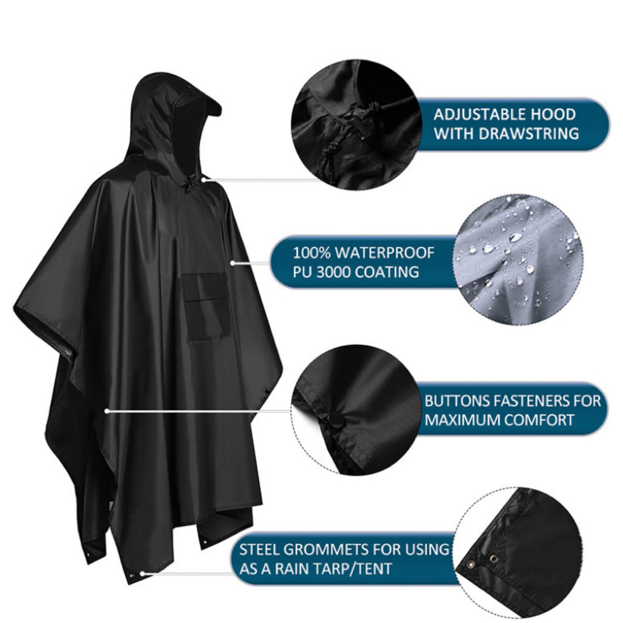 3-in-1 Raincoat Poncho