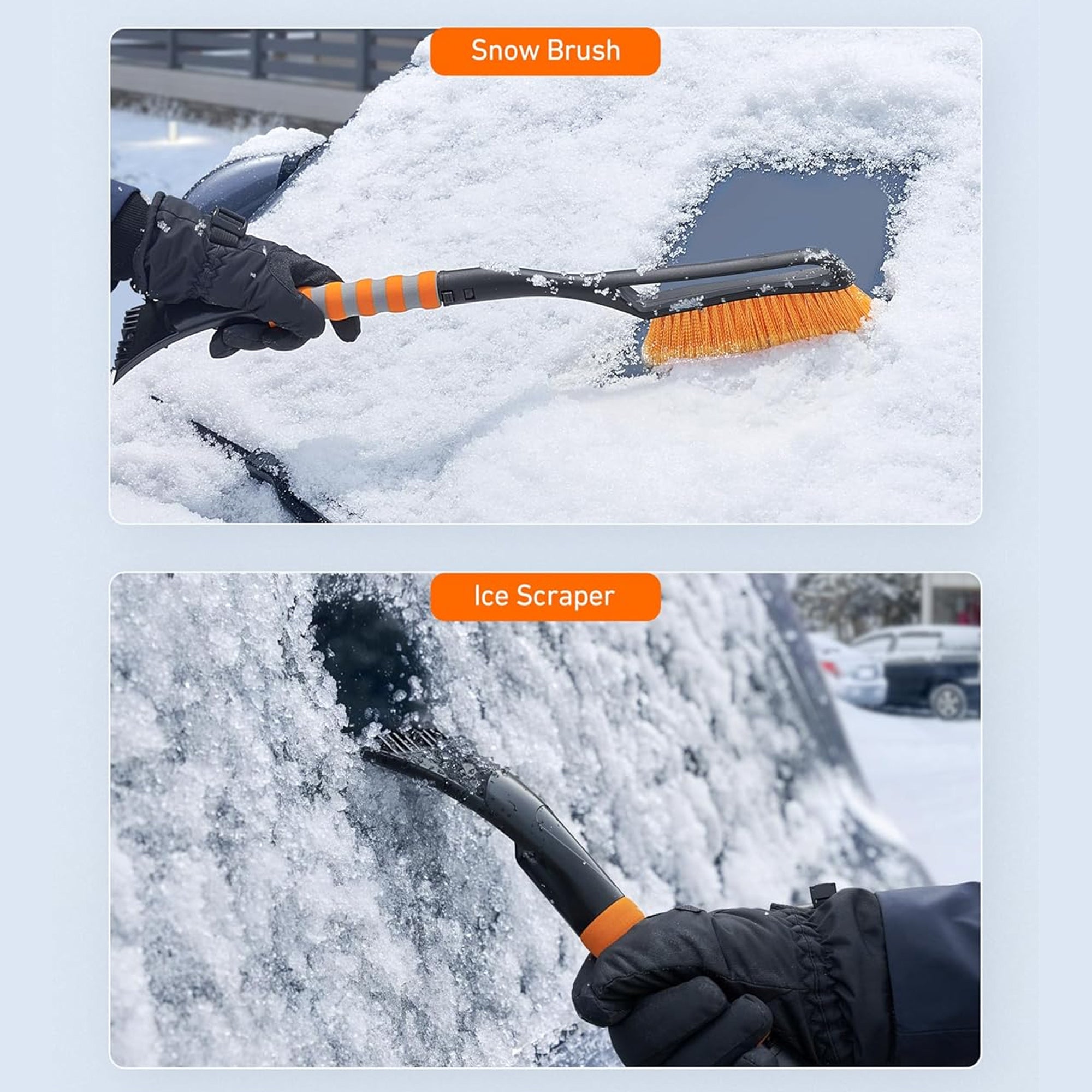Snow Brush and Ice Scrapers for Car Windshield