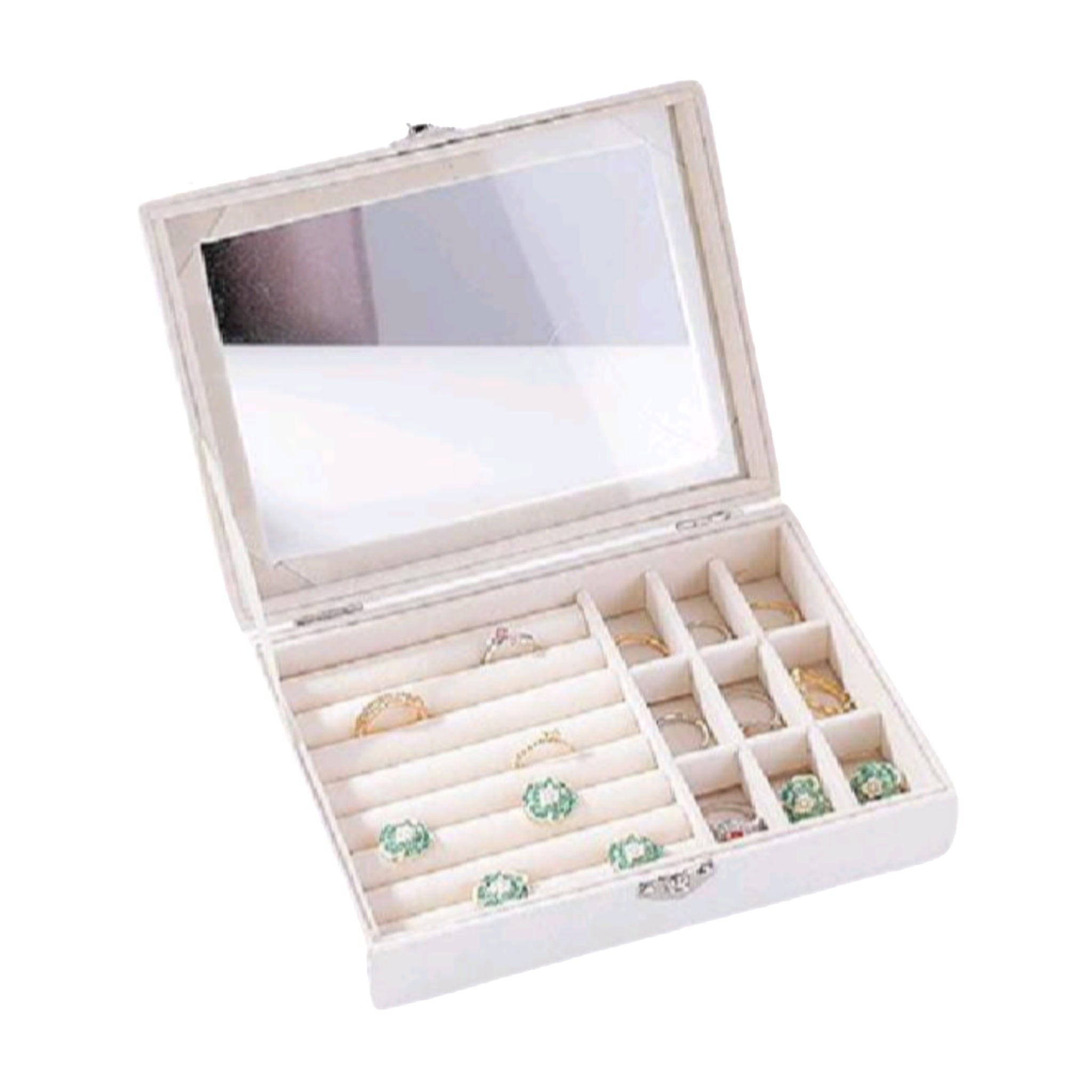 Jewelry Storage Box With Dust Proof Cover