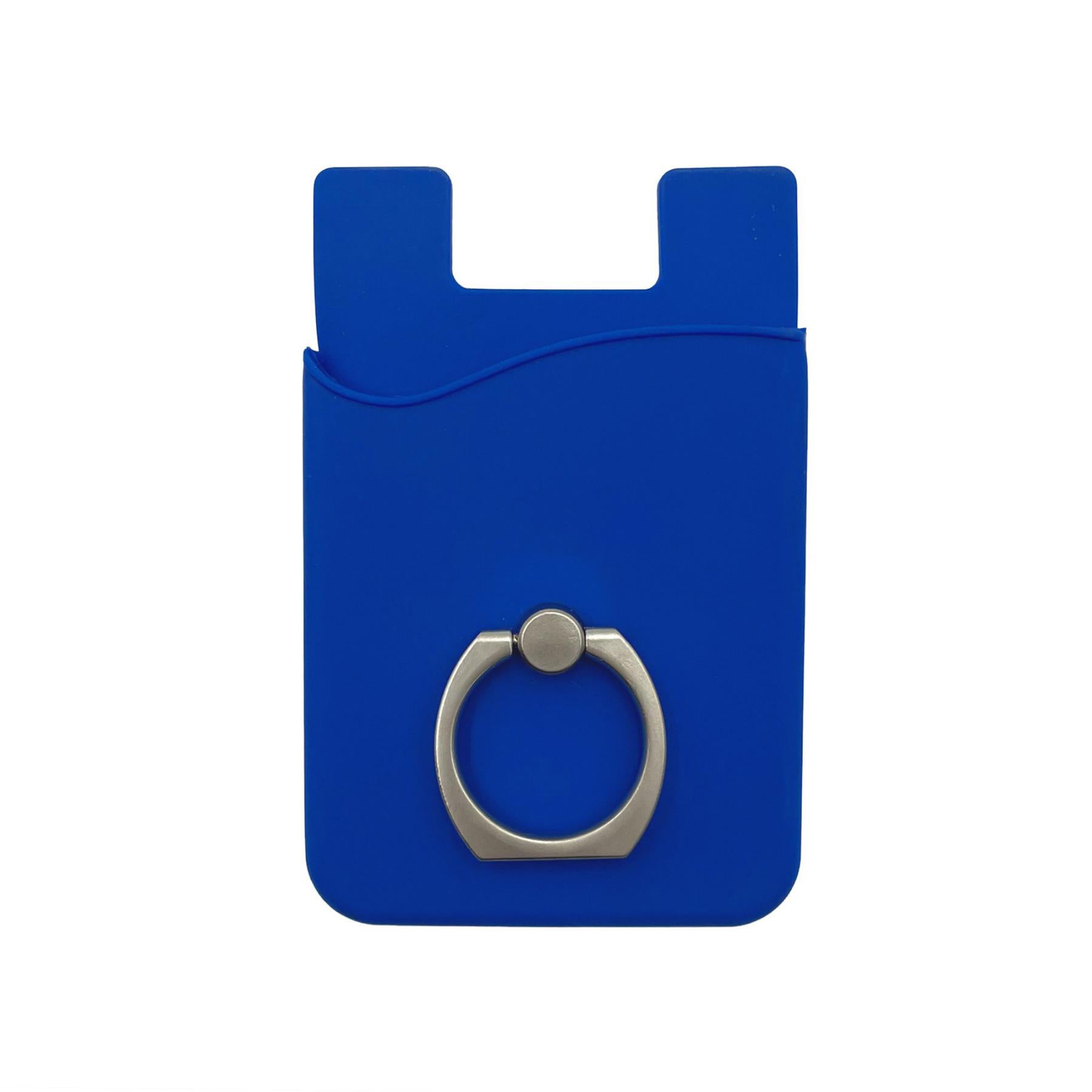Silicone Card Holder With Metal Ring Phone Stand