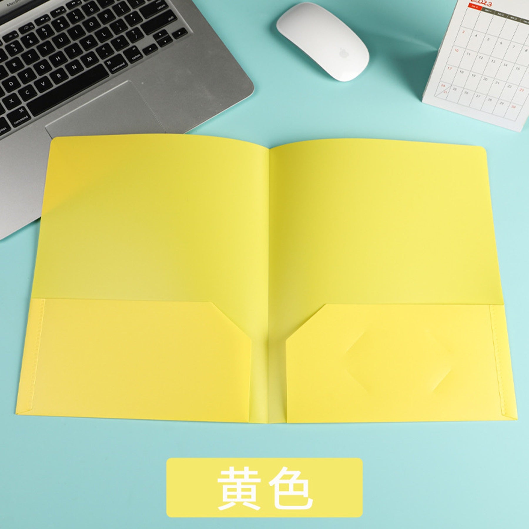 Color Pp Office Study Storage Double Slip Pocket Folders